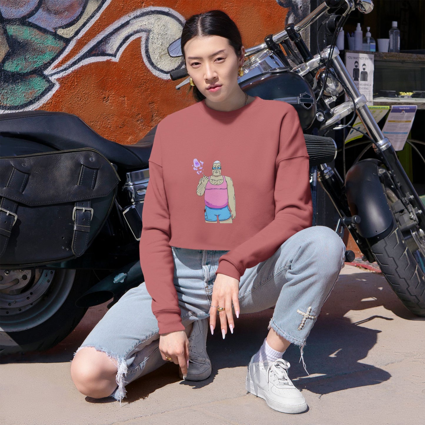 Cropped Big Lez Sweatshirt (Women's)