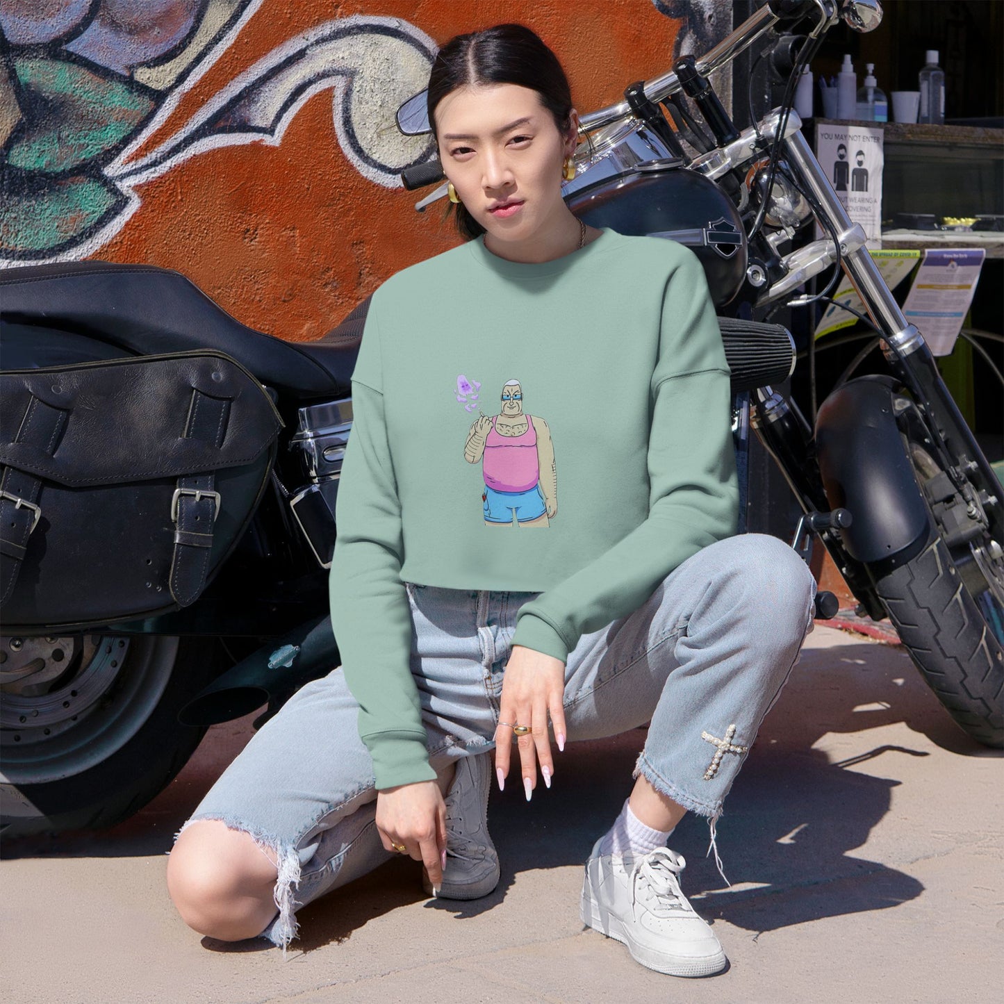 Cropped Big Lez Sweatshirt (Women's)