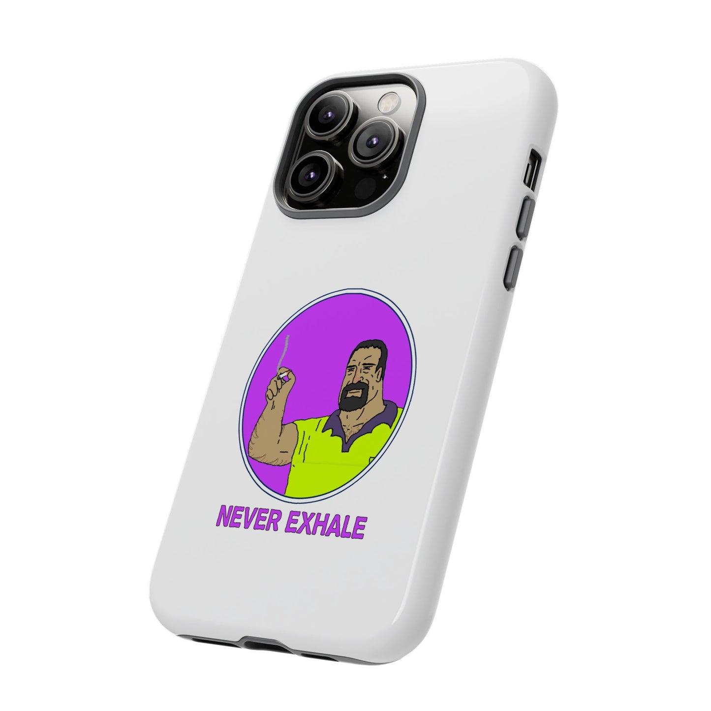Never Exhale Phone Case (White)