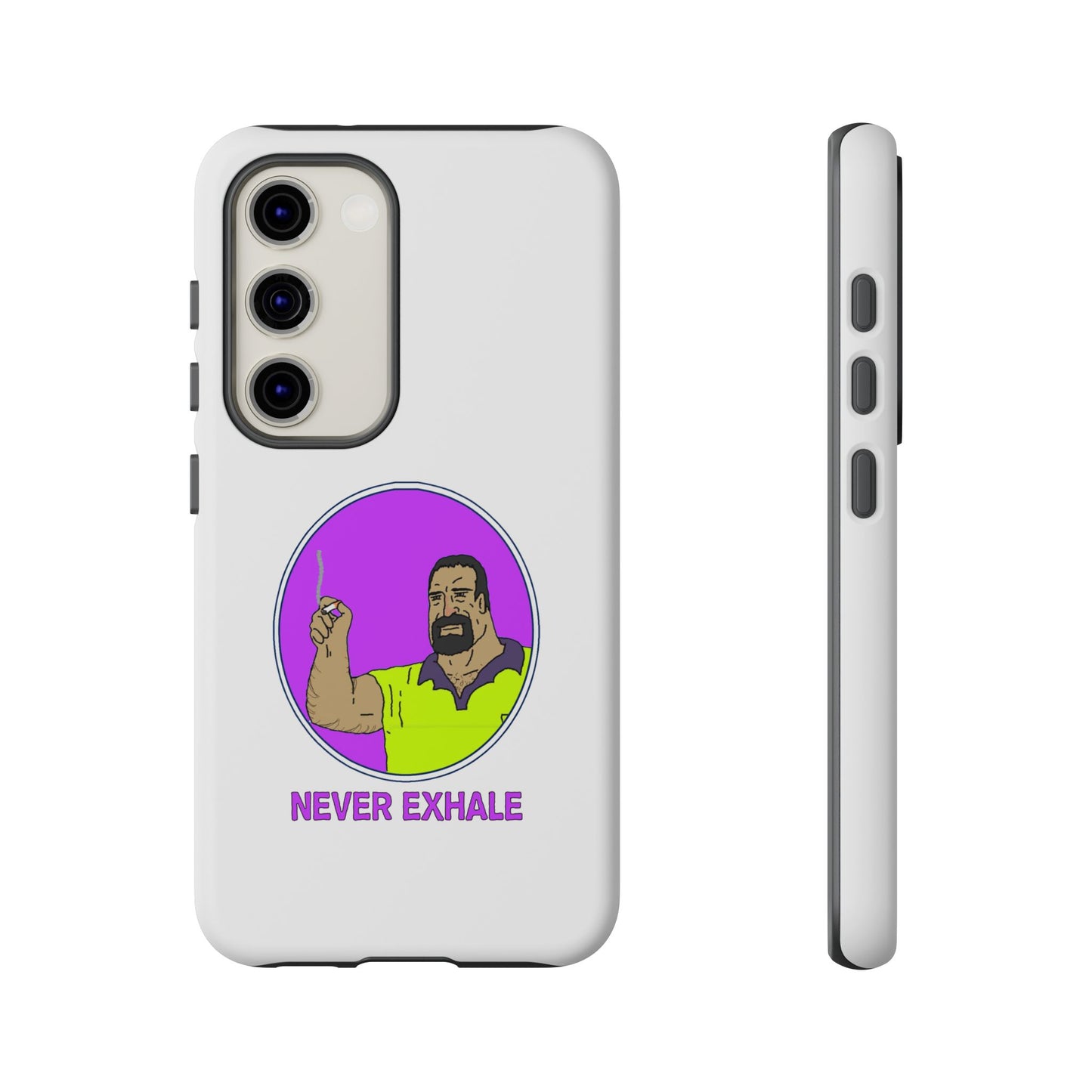 Never Exhale Phone Case (White)
