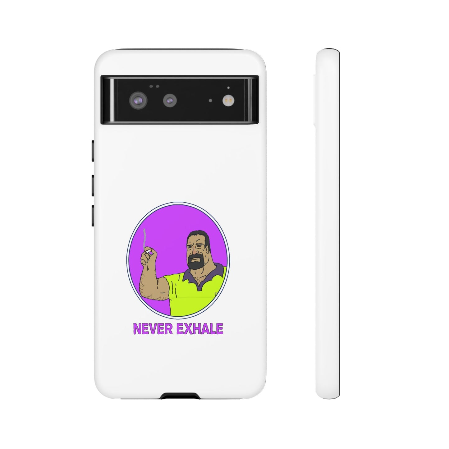 Never Exhale Phone Case (White)