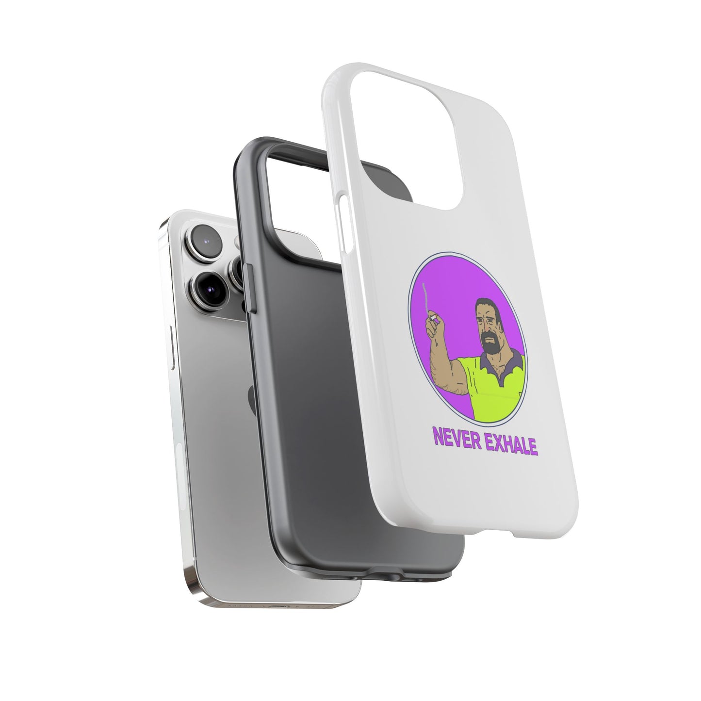 Never Exhale Phone Case (White)