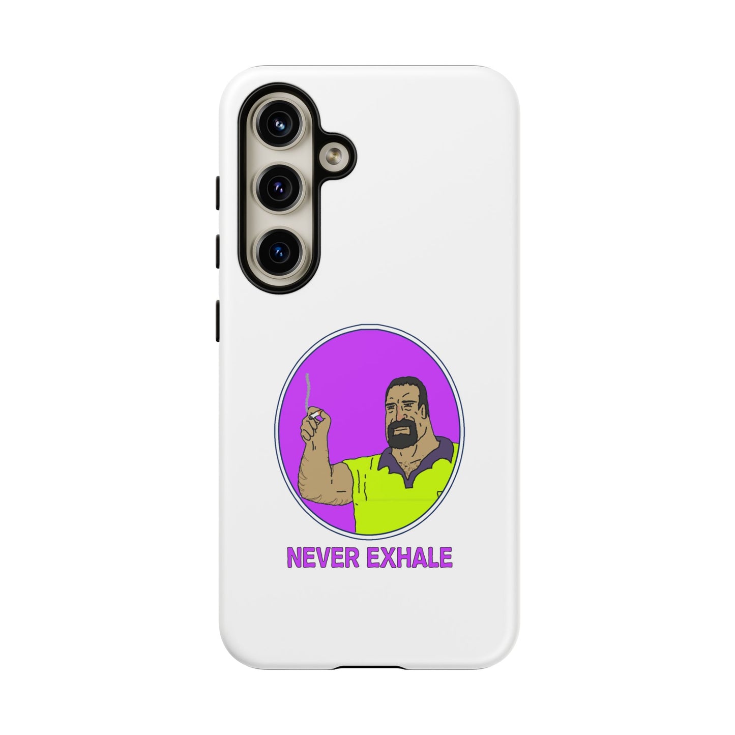 Never Exhale Phone Case (White)