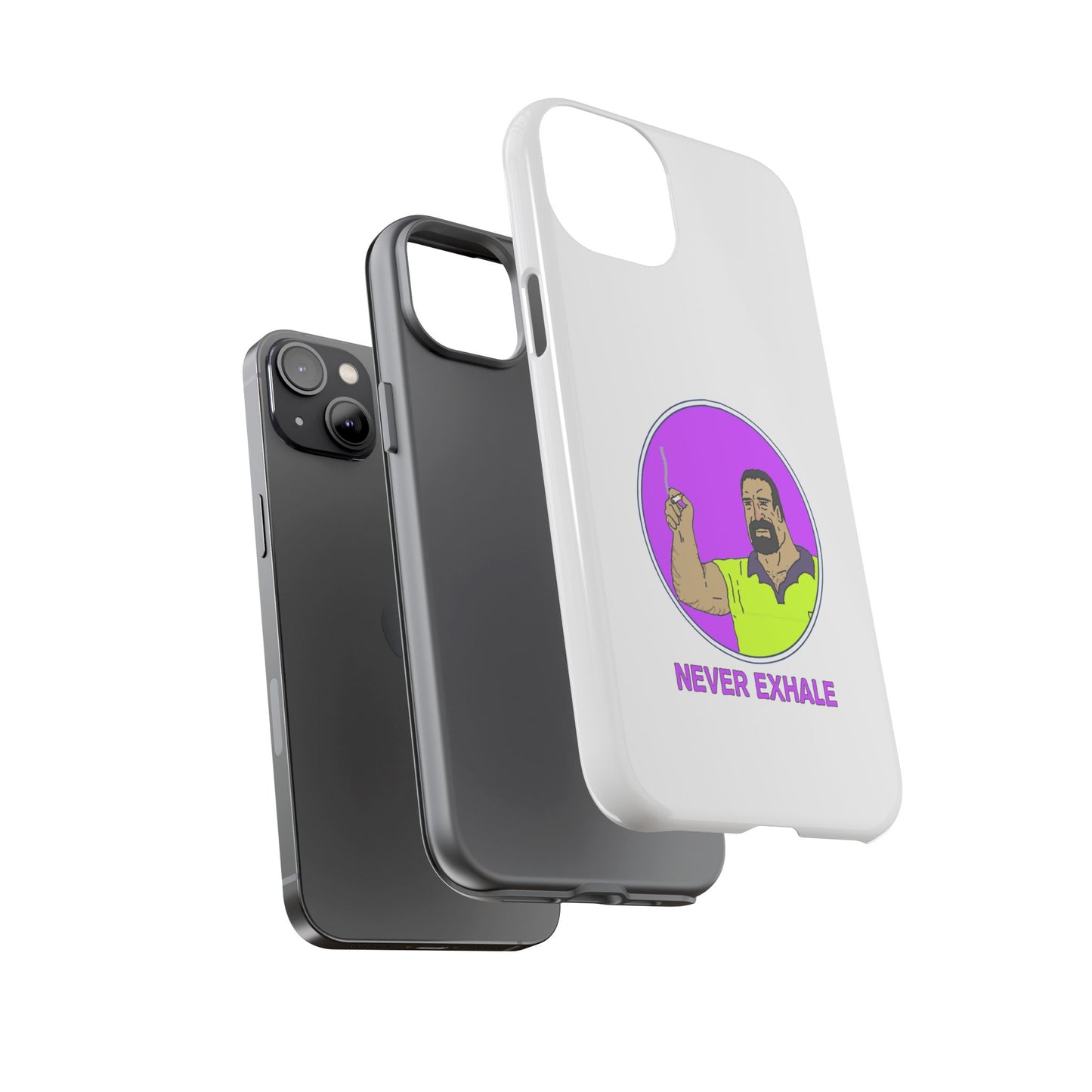 Never Exhale Phone Case (White)