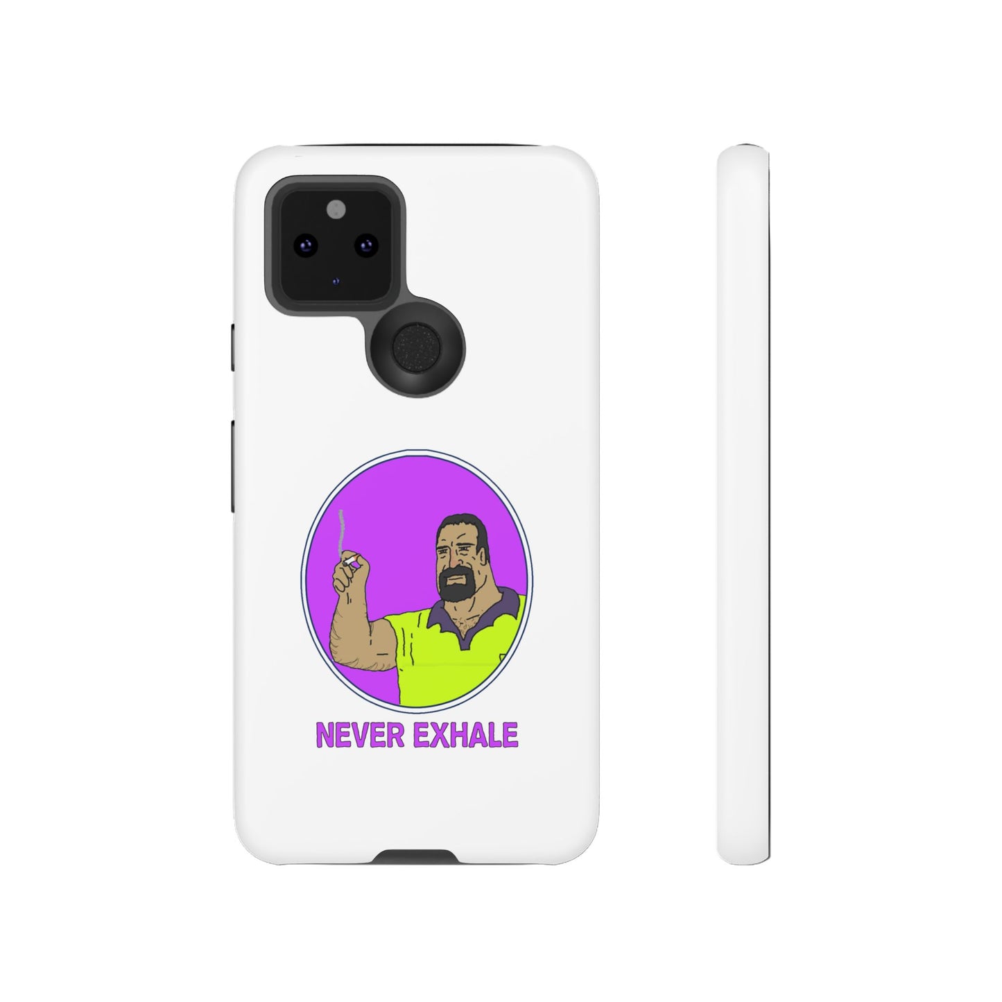 Never Exhale Phone Case (White)