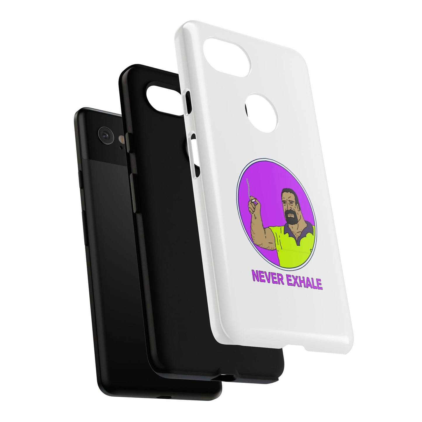 Never Exhale Phone Case (White)