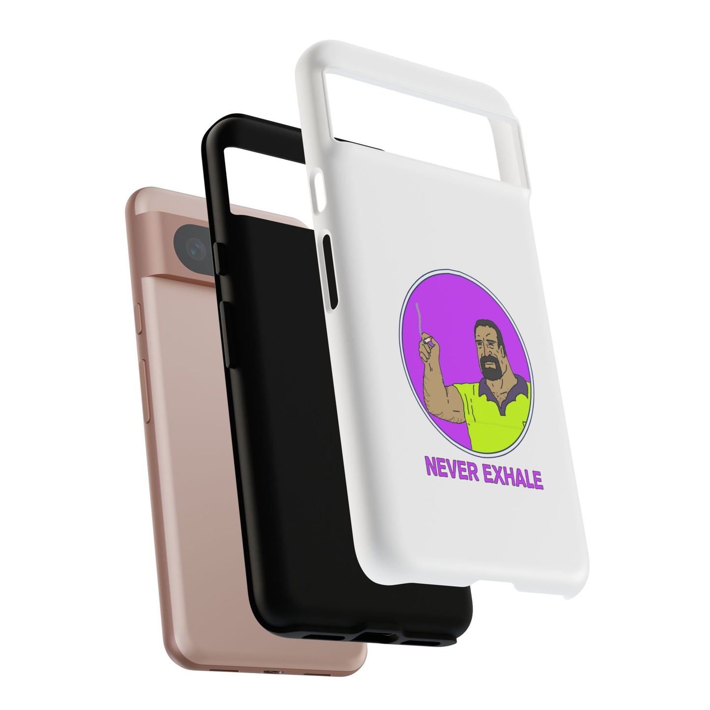 Never Exhale Phone Case (White)