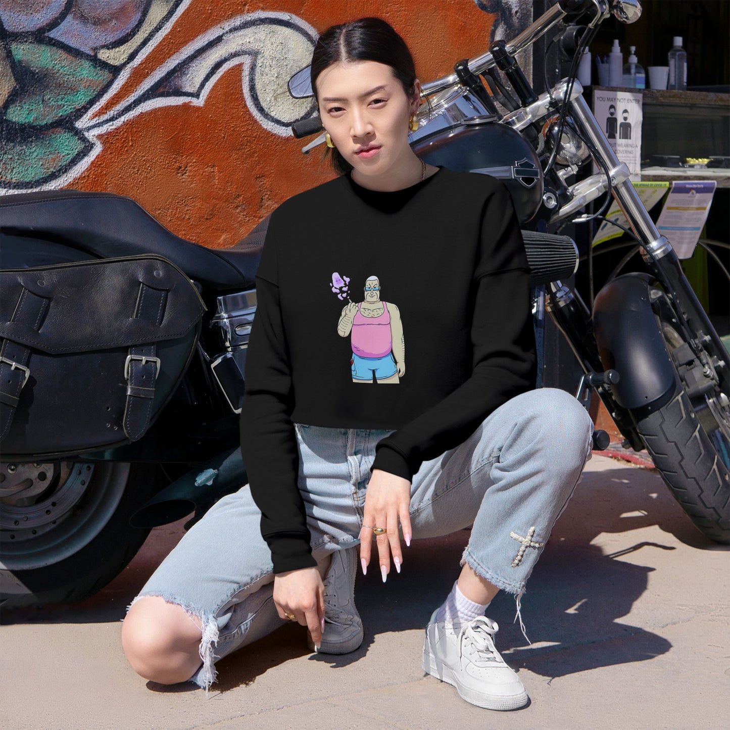 Cropped Big Lez Sweatshirt (Women's)