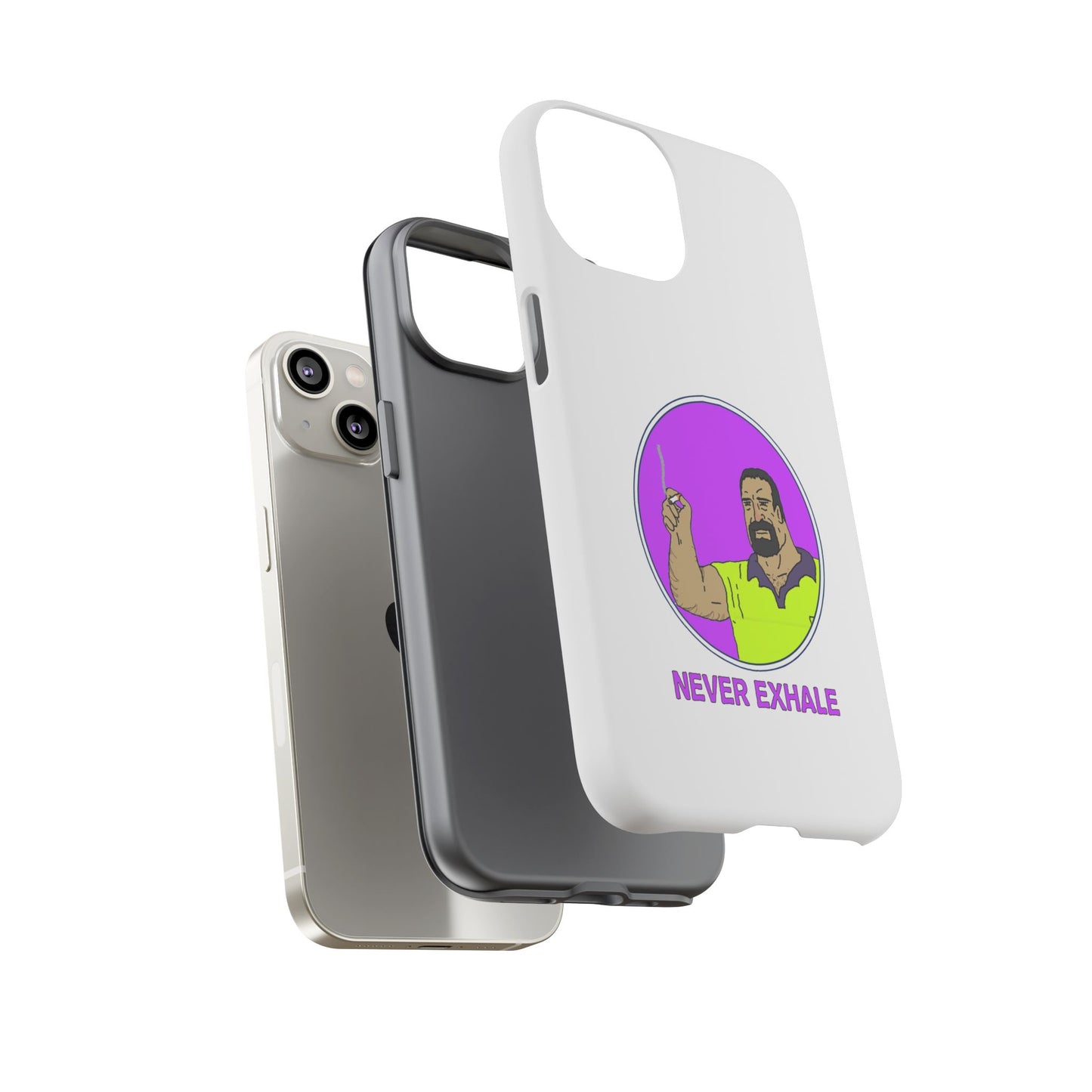 Never Exhale Phone Case (White)