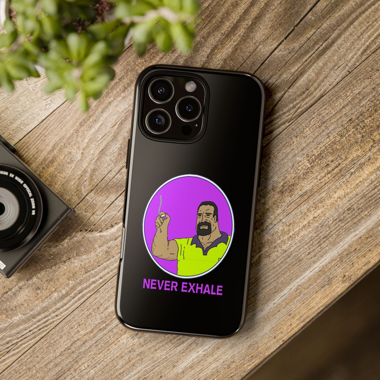 Never Exhale Phone Case (Black)