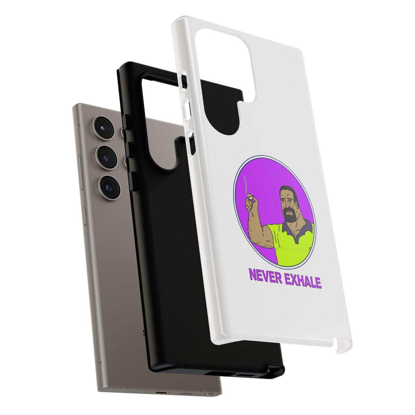Never Exhale Phone Case (White)