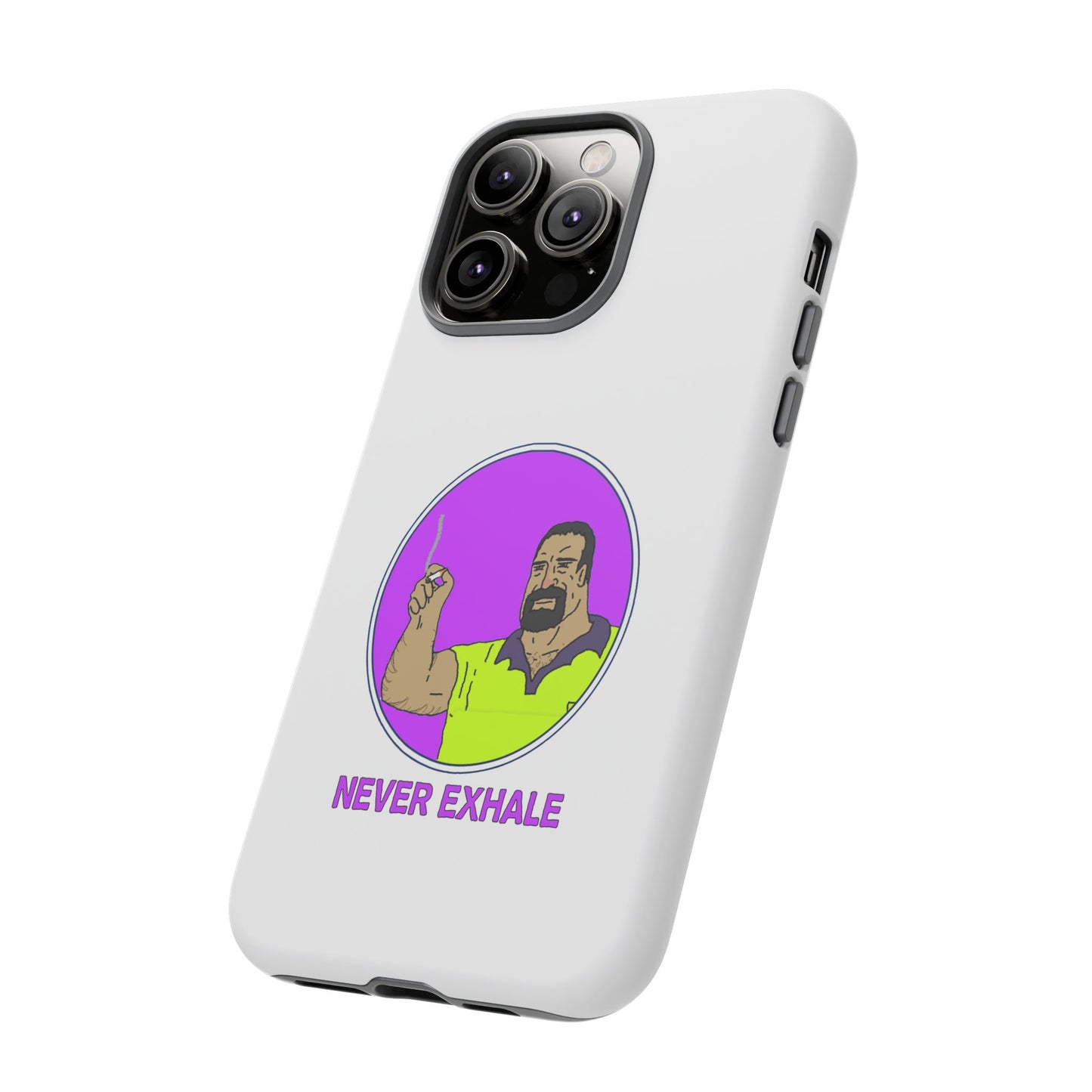 Never Exhale Phone Case (White)