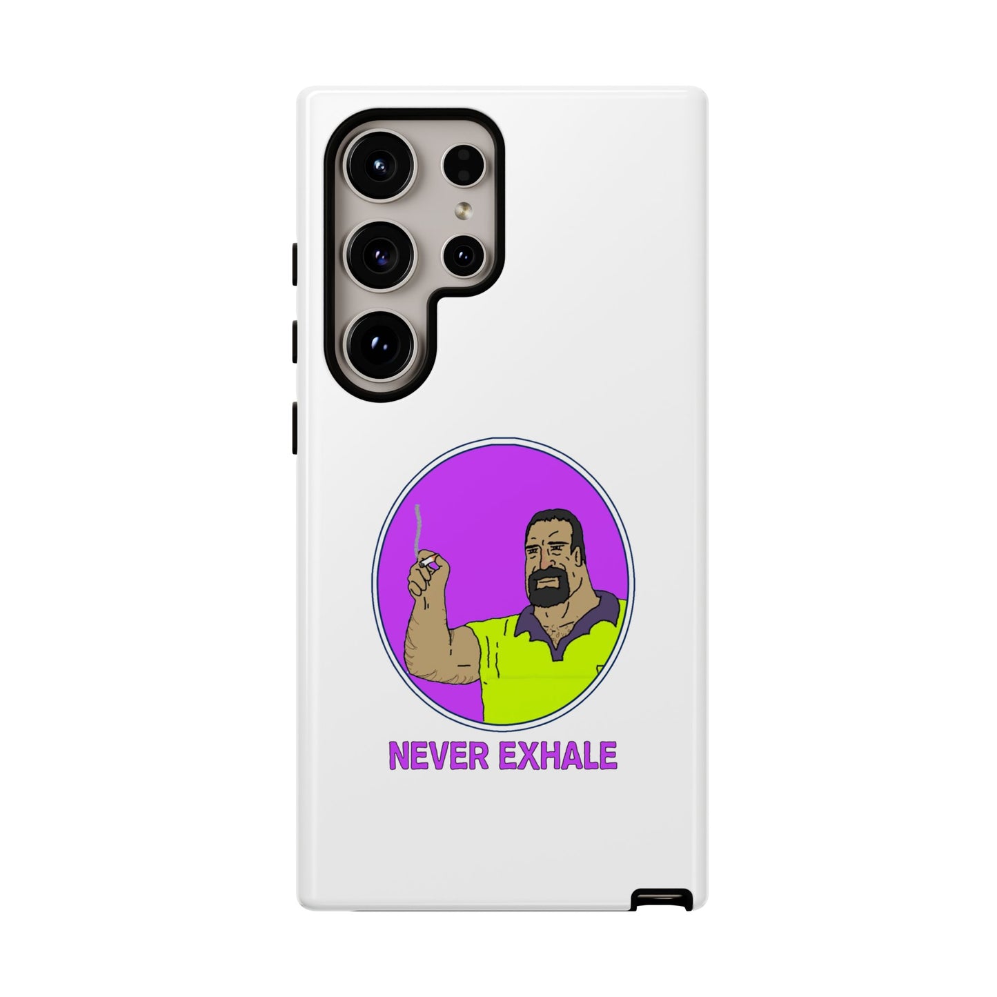 Never Exhale Phone Case (White)