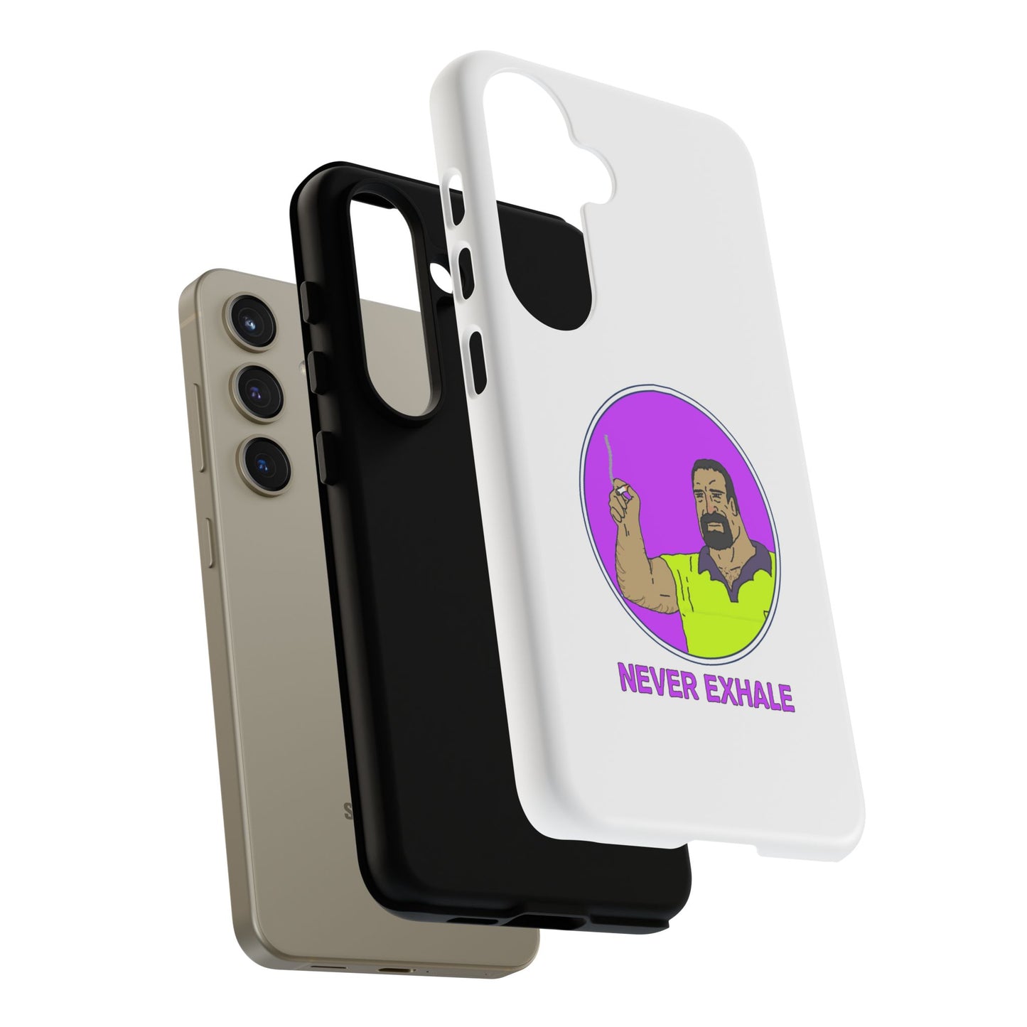 Never Exhale Phone Case (White)