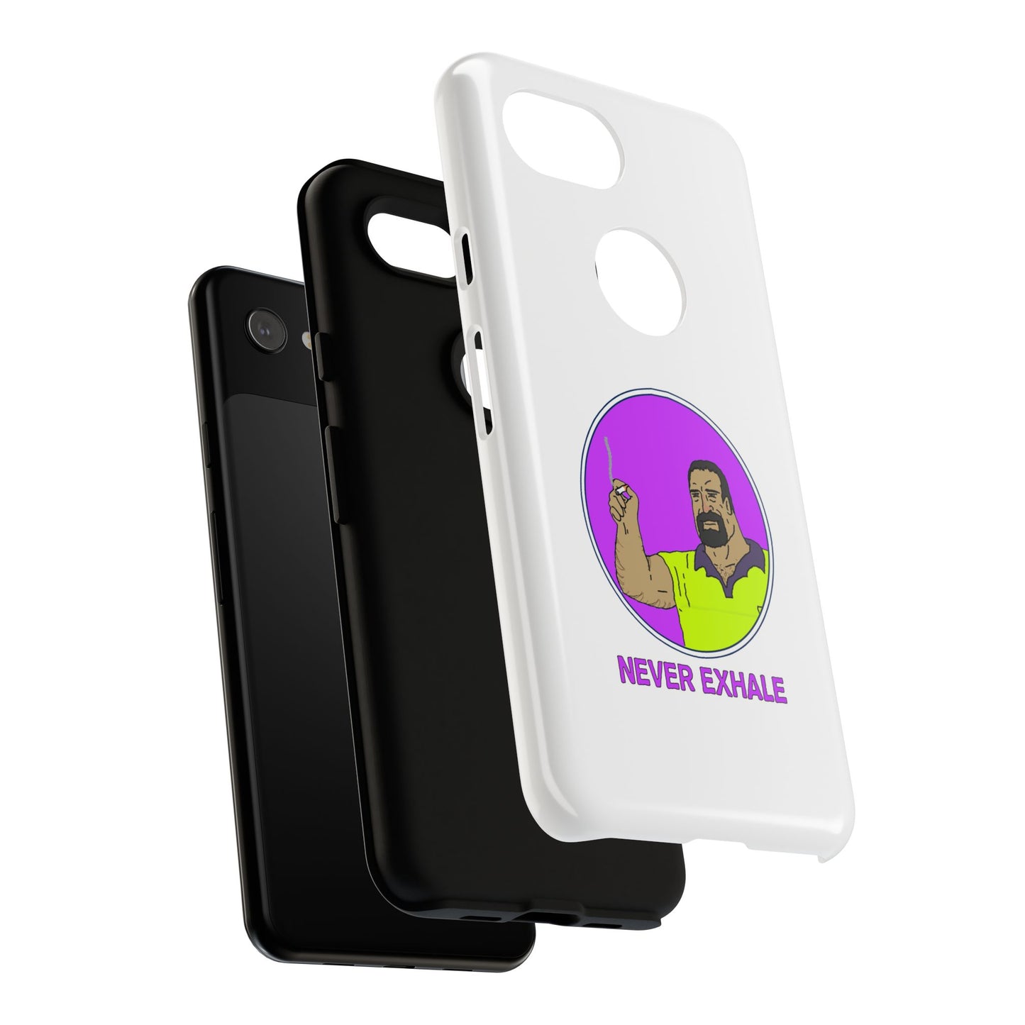 Never Exhale Phone Case (White)