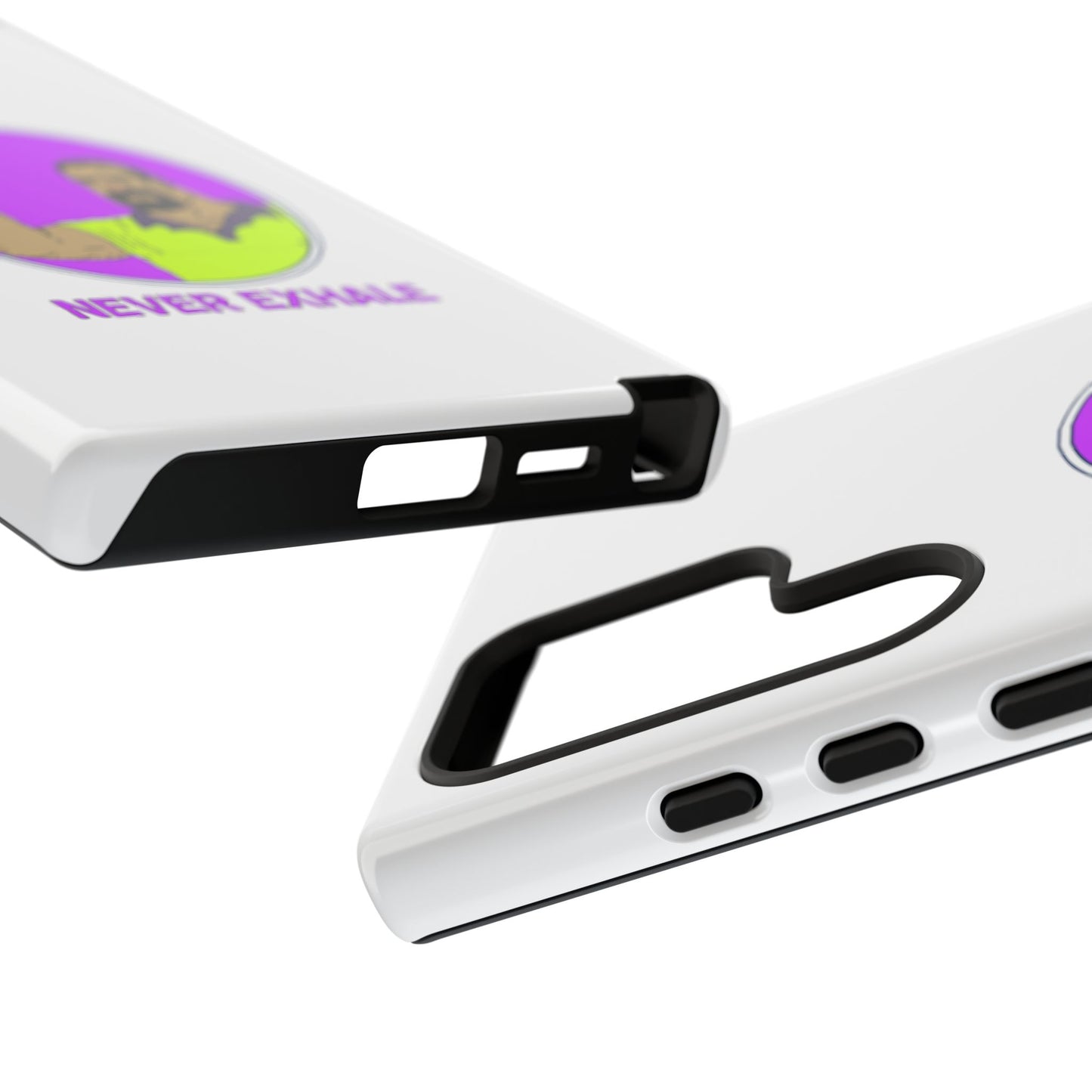 Never Exhale Phone Case (White)