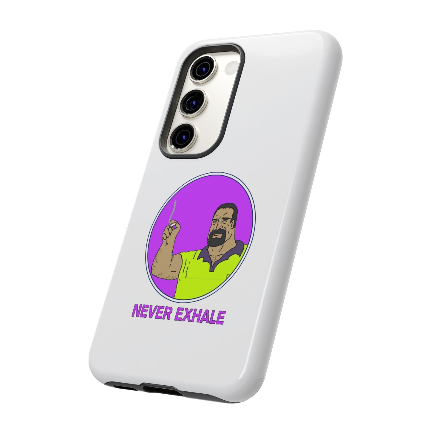 Never Exhale Phone Case (White)