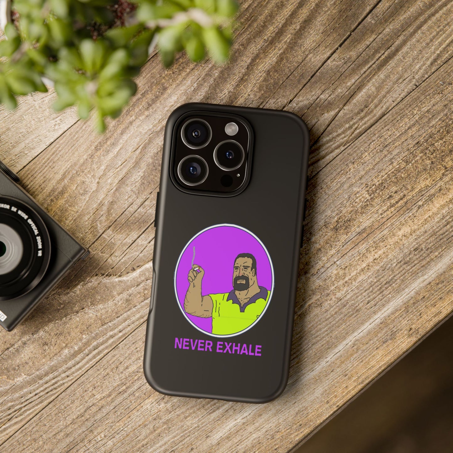 Never Exhale Phone Case (Black)