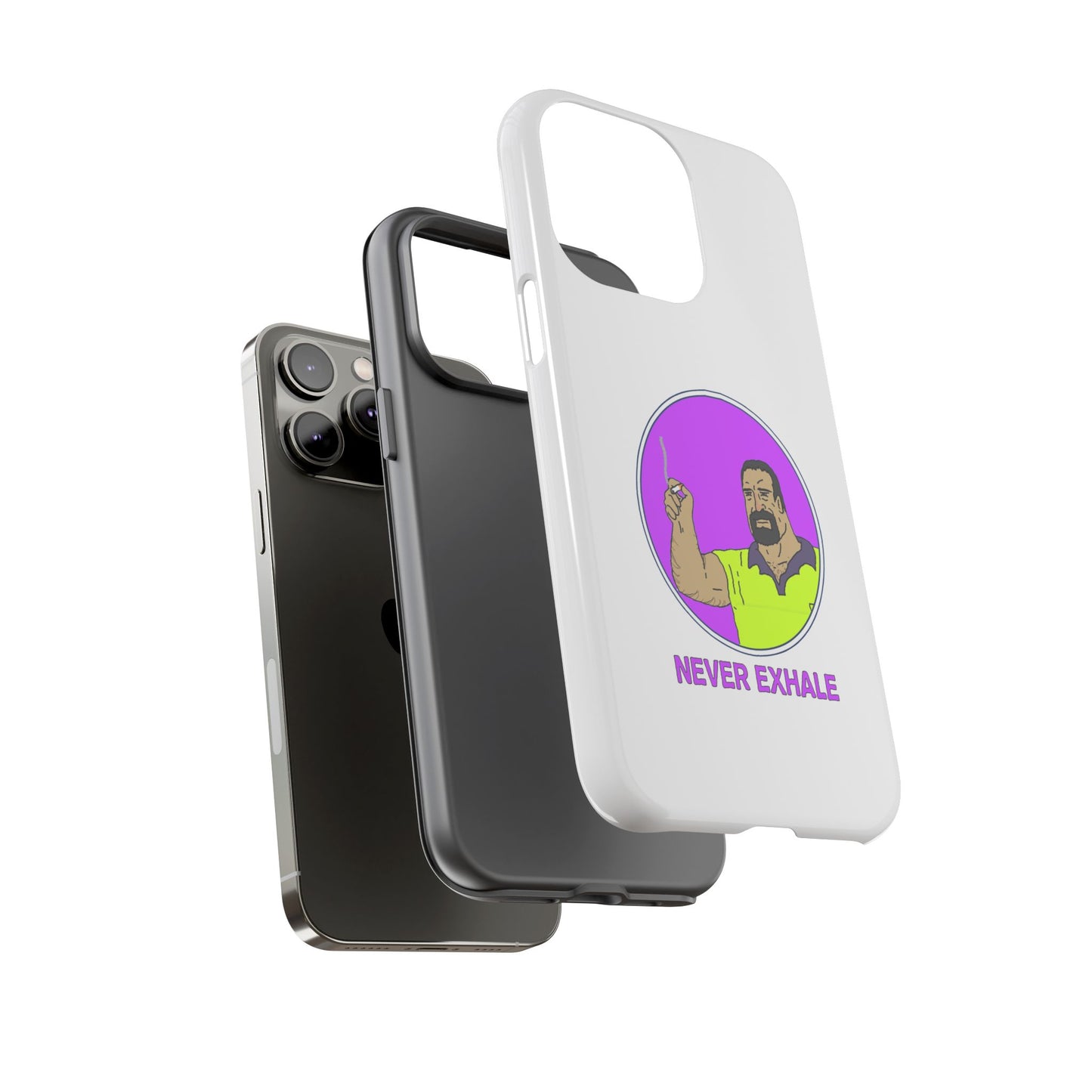 Never Exhale Phone Case (White)