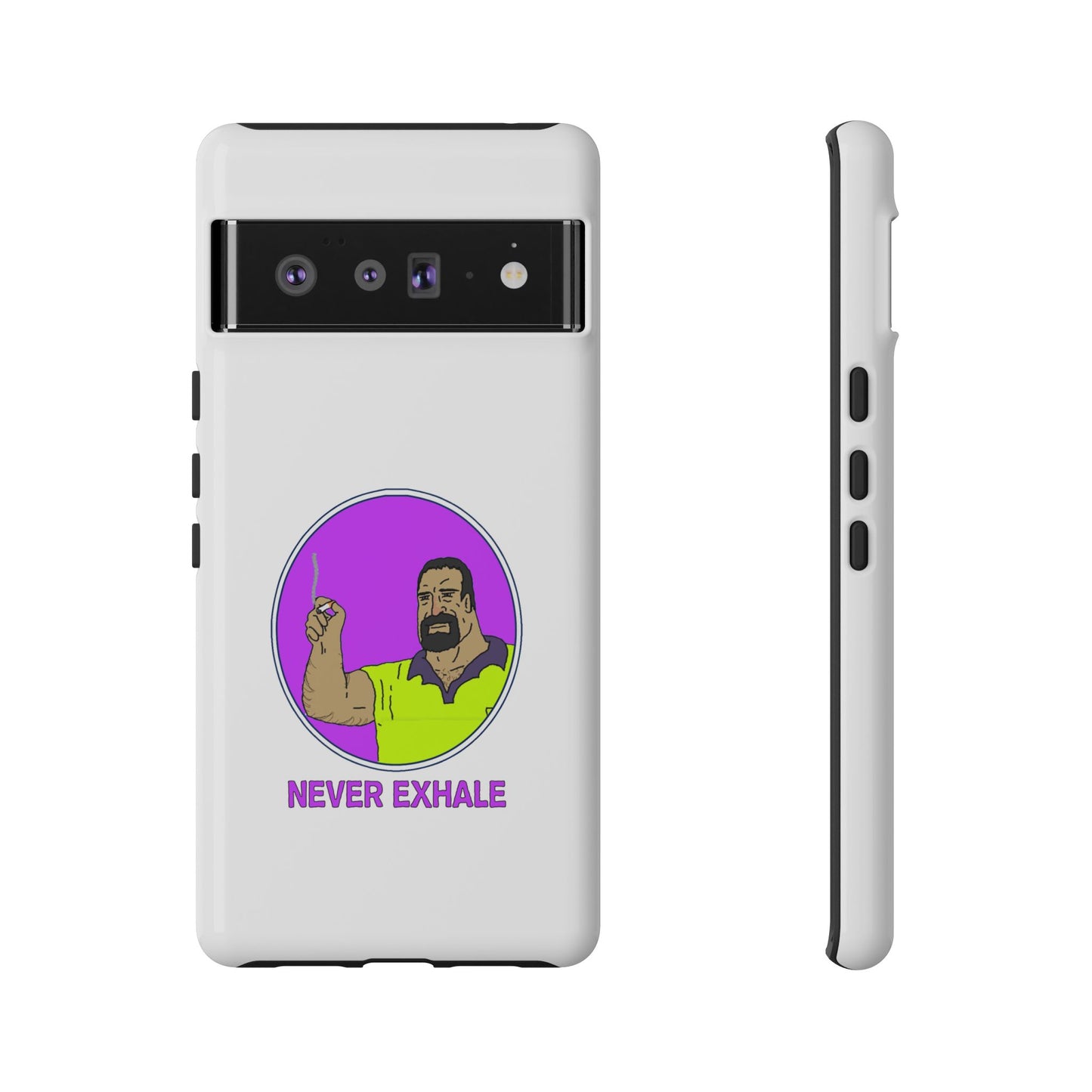 Never Exhale Phone Case (White)