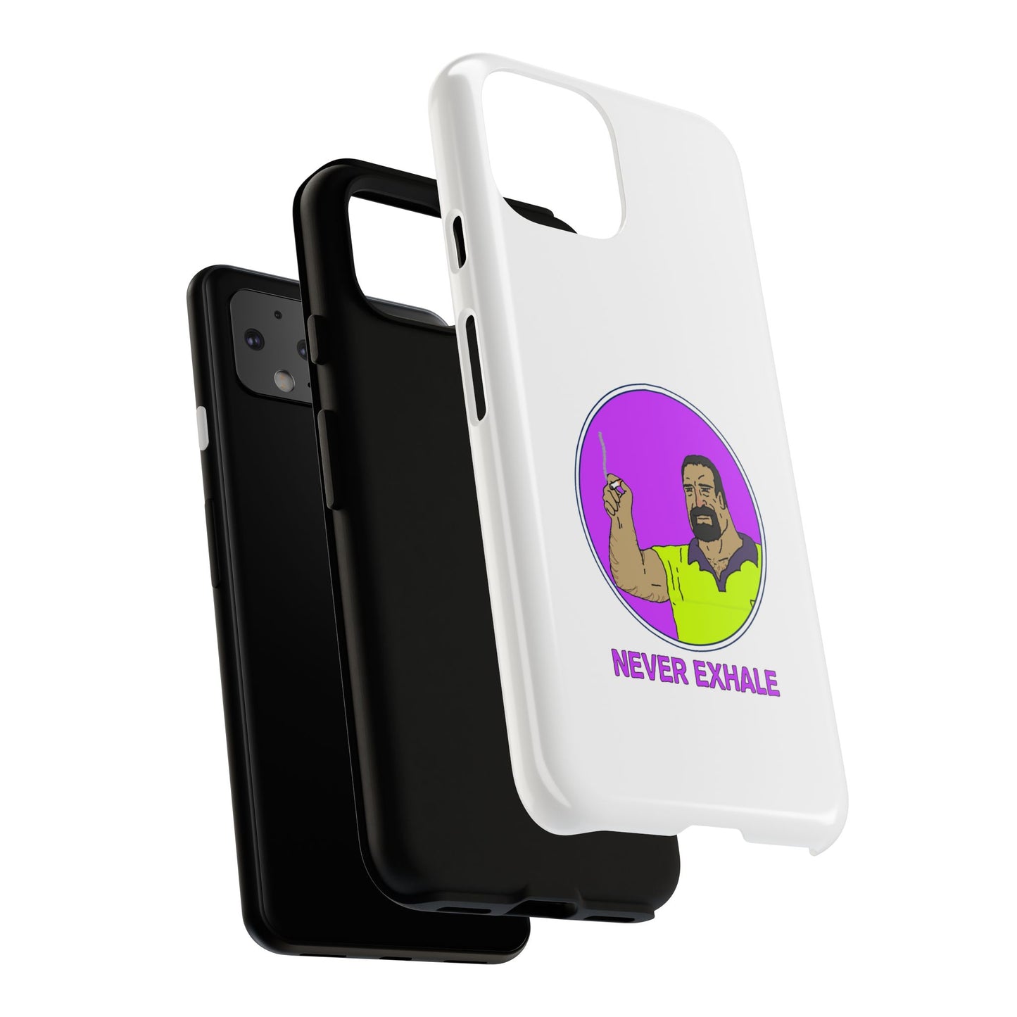 Never Exhale Phone Case (White)