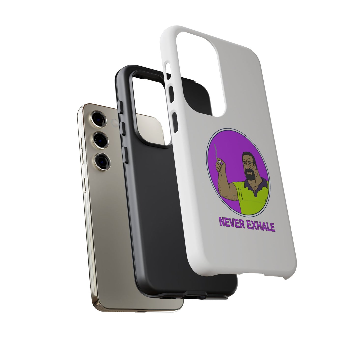 Never Exhale Phone Case (White)