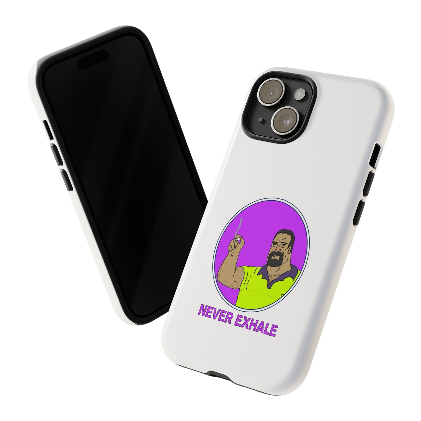 Never Exhale Phone Case (White)