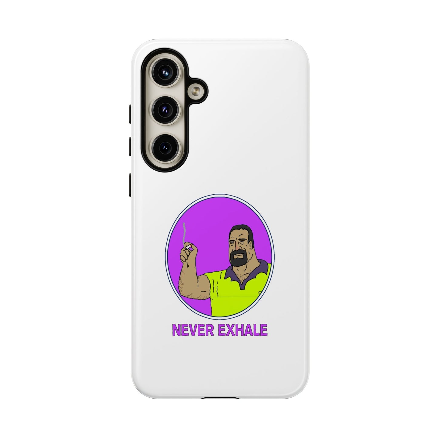 Never Exhale Phone Case (White)