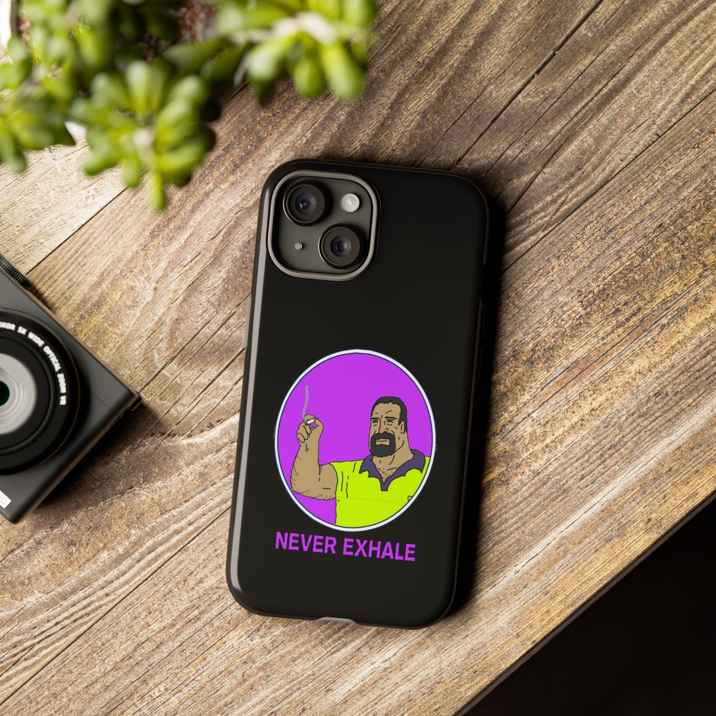Never Exhale Phone Case (Black)