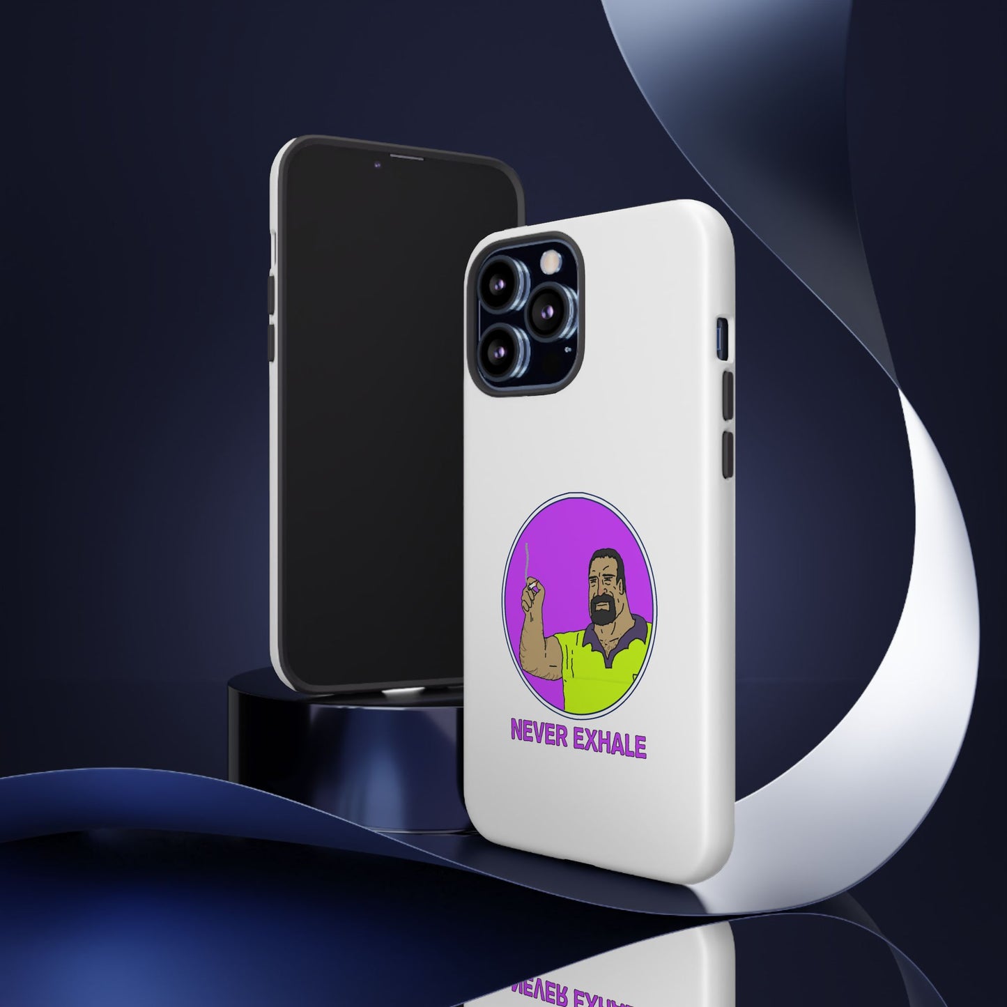 Never Exhale Phone Case (White)