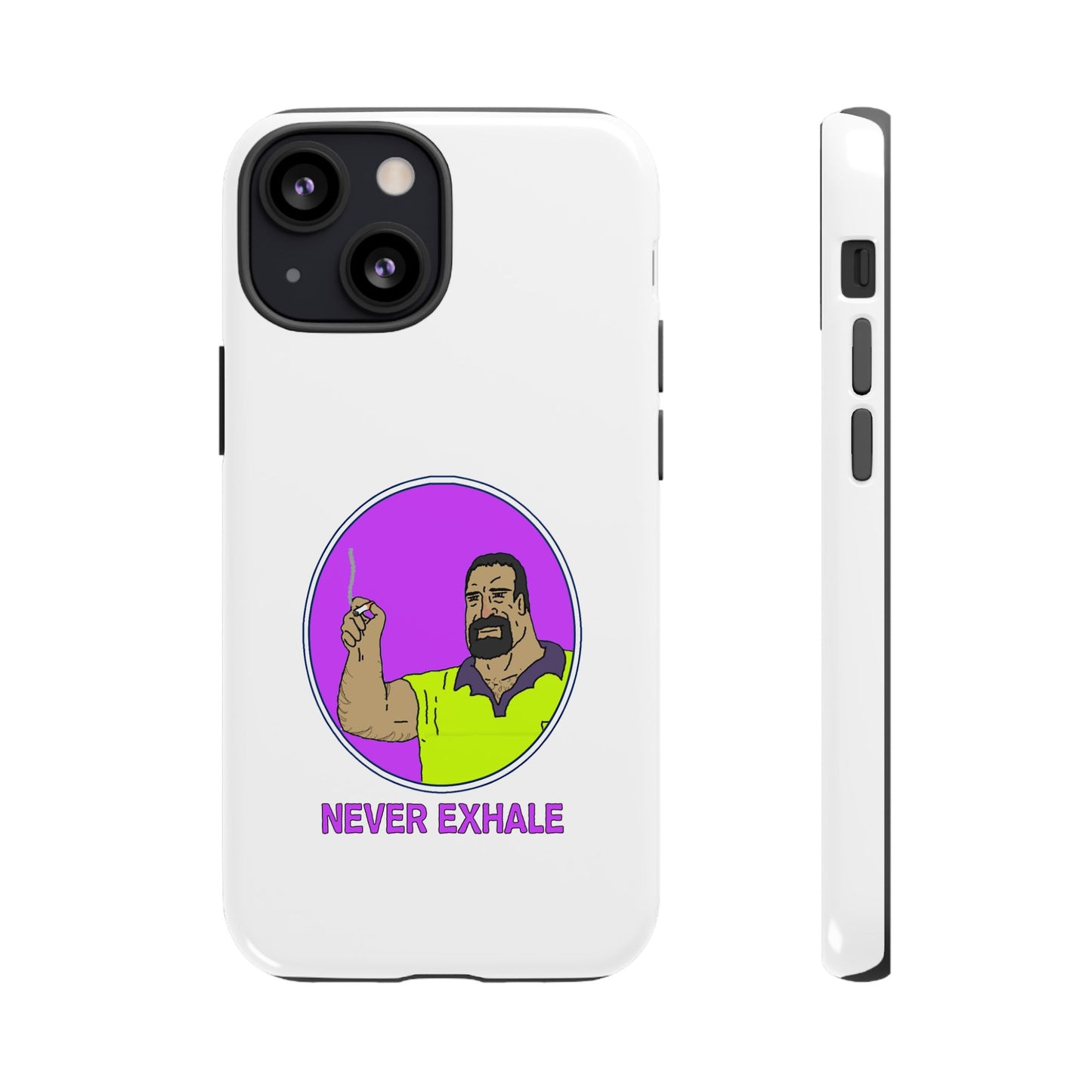 Never Exhale Phone Case (White)
