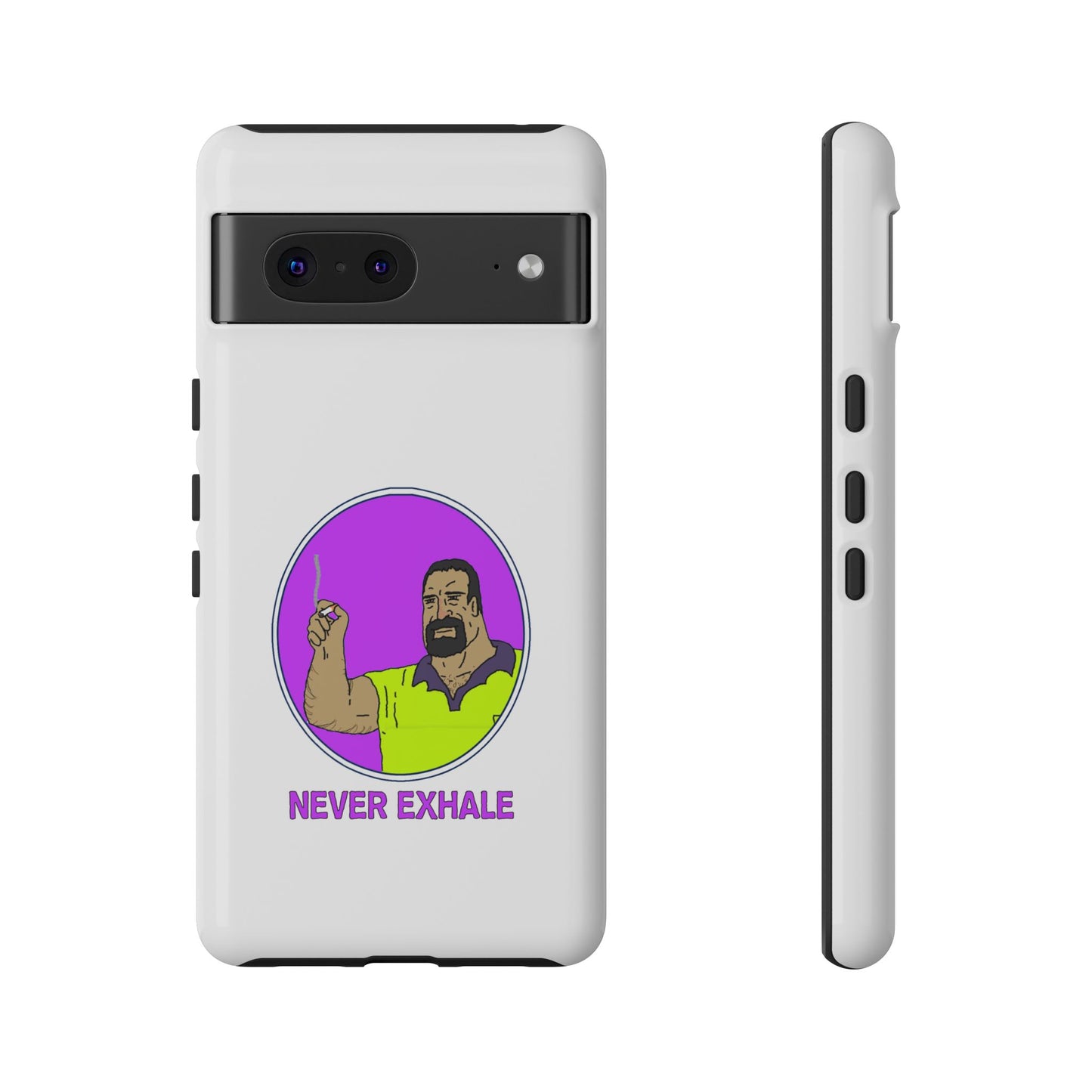 Never Exhale Phone Case (White)