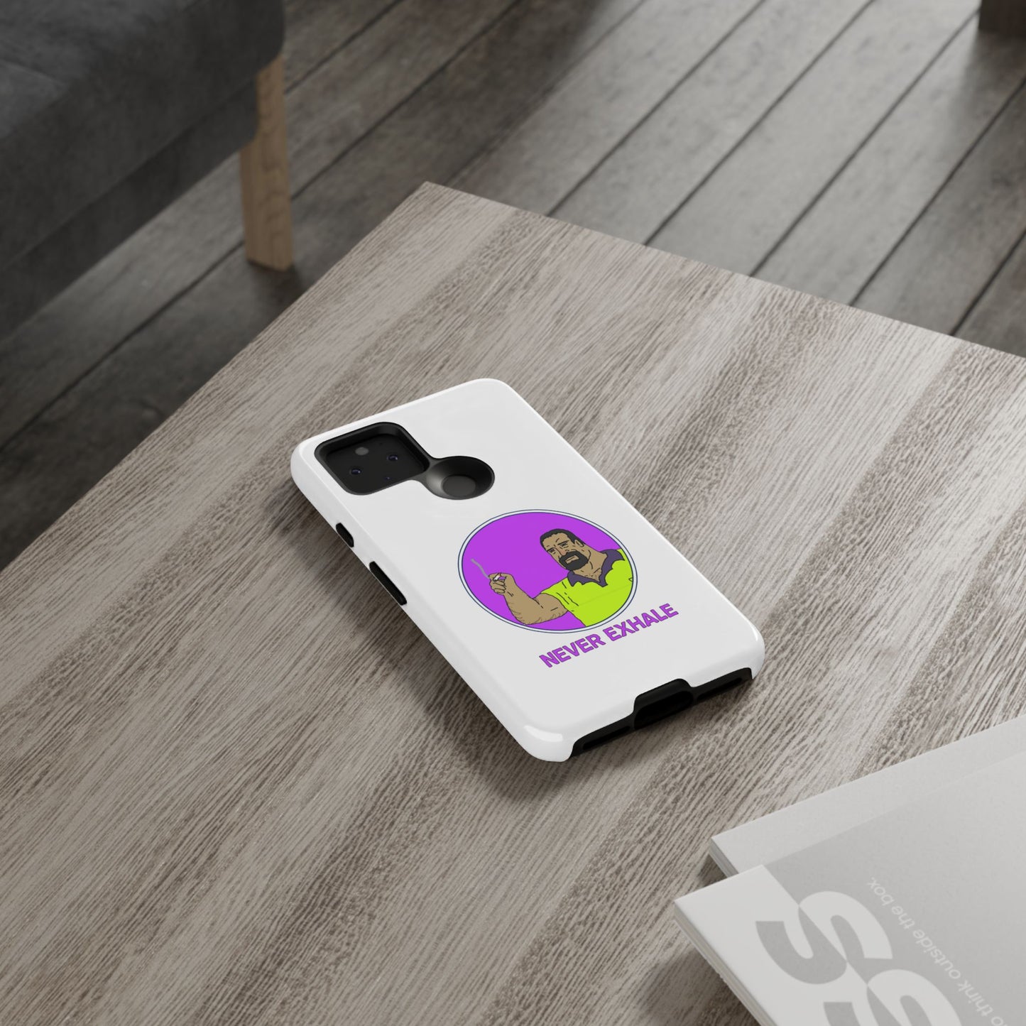 Never Exhale Phone Case (White)