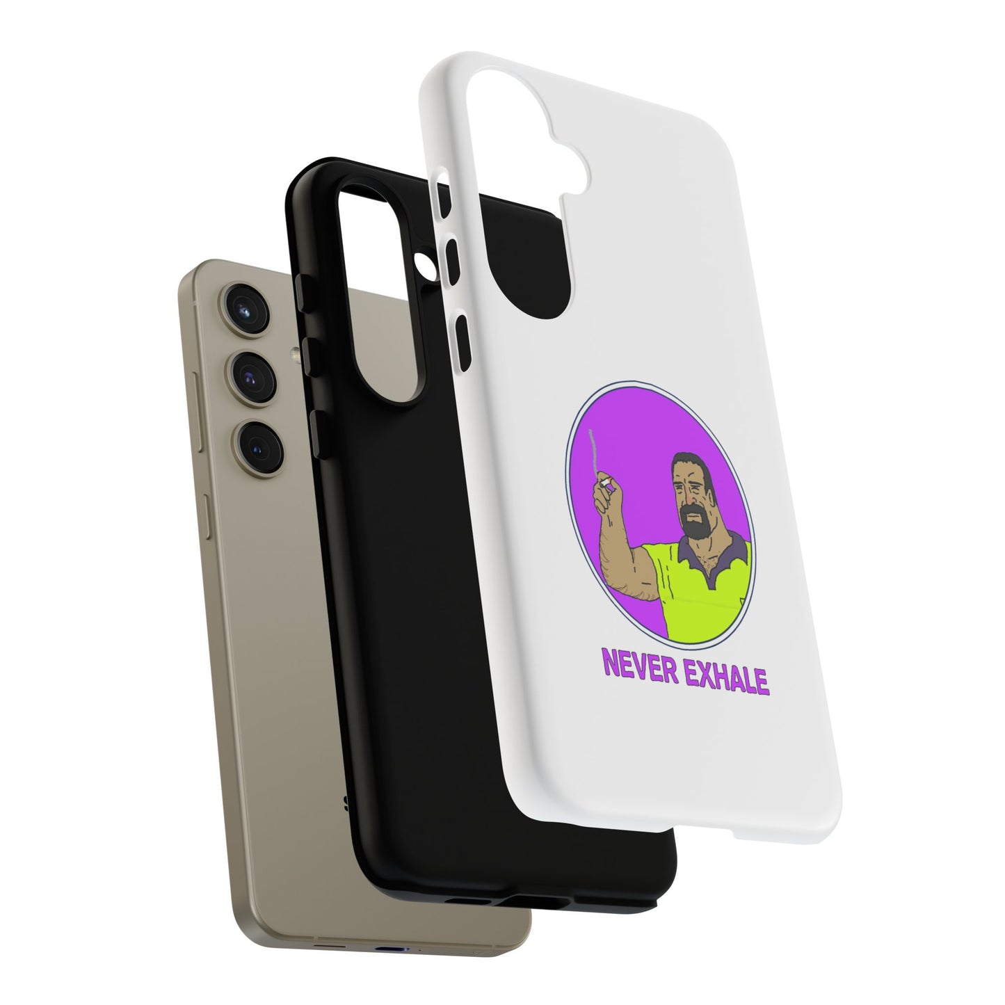 Never Exhale Phone Case (White)