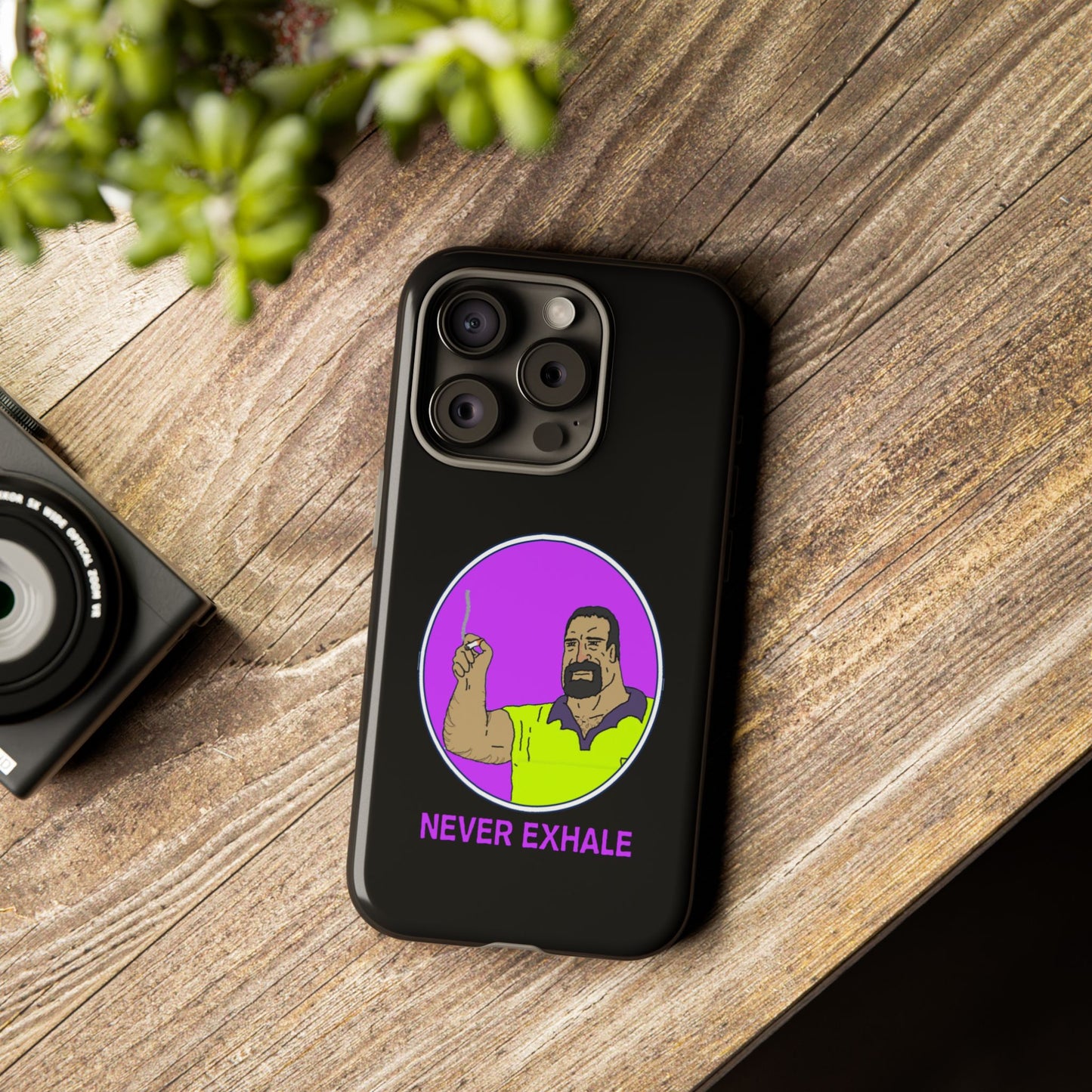 Never Exhale Phone Case (Black)