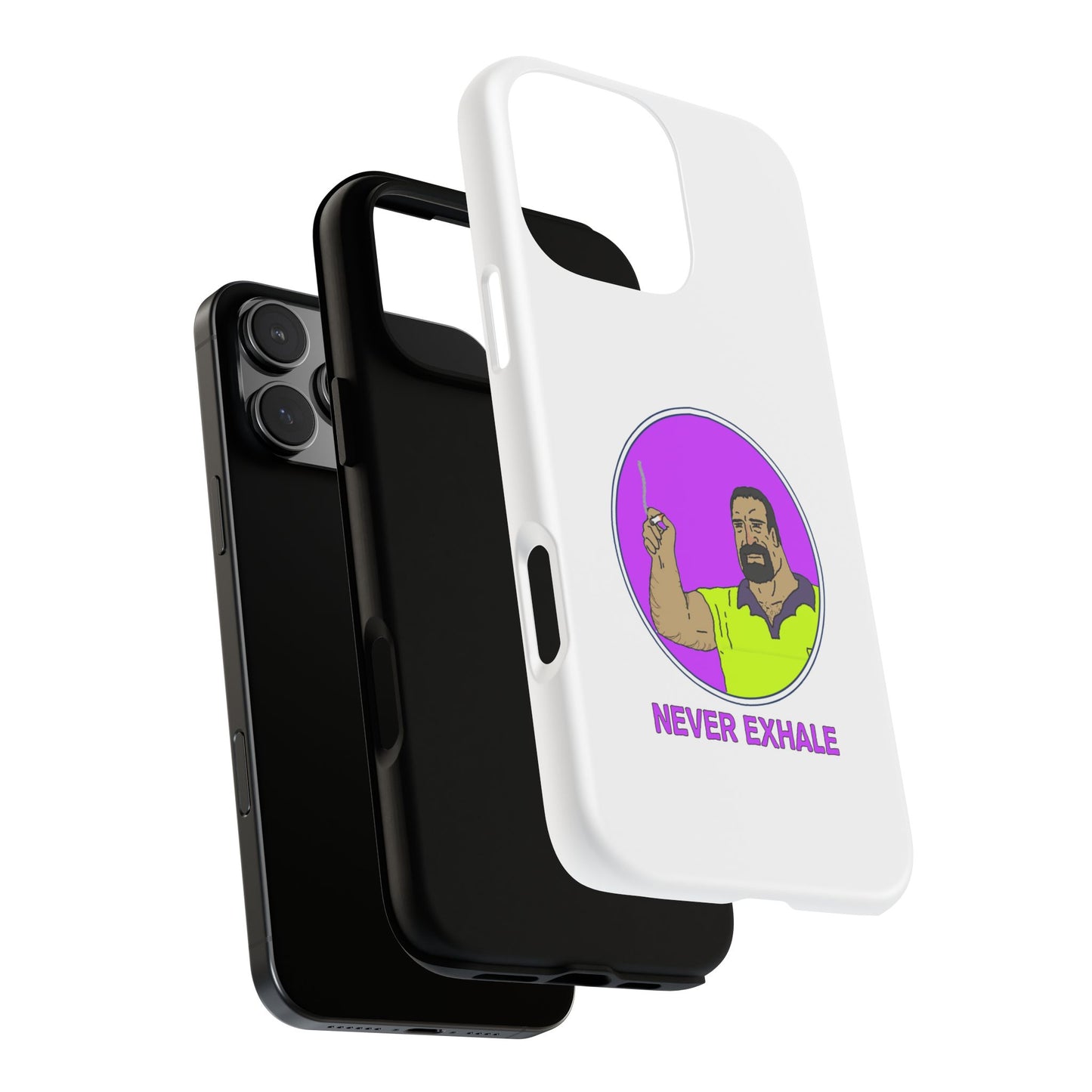 Never Exhale Phone Case (White)