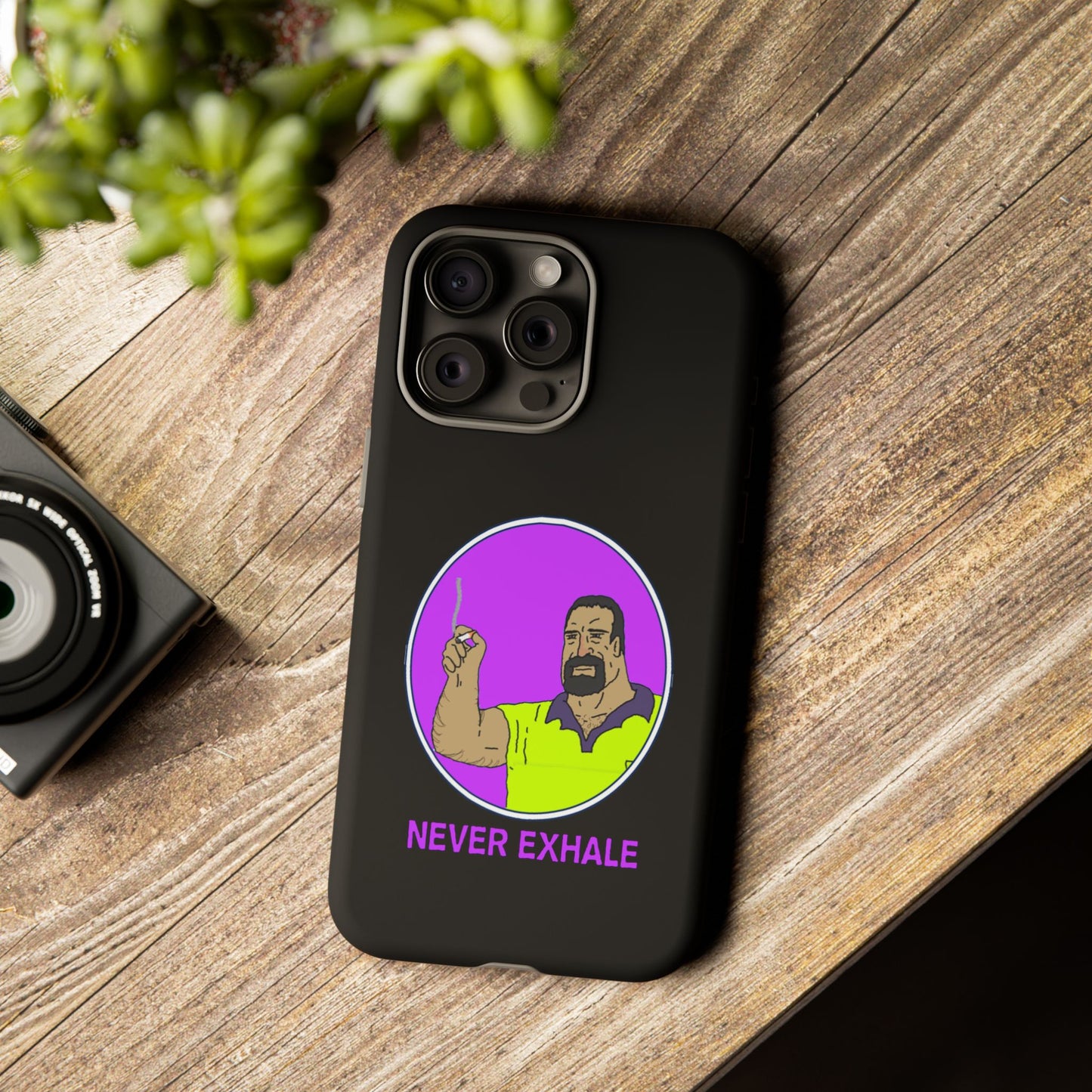Never Exhale Phone Case (Black)