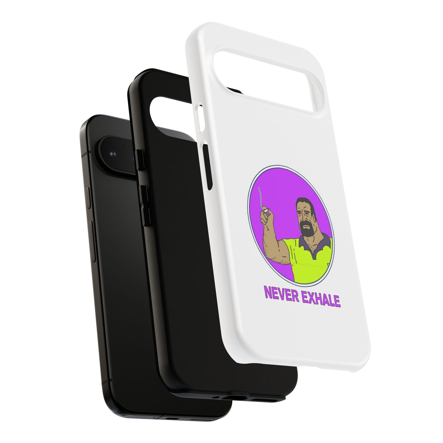 Never Exhale Phone Case (White)