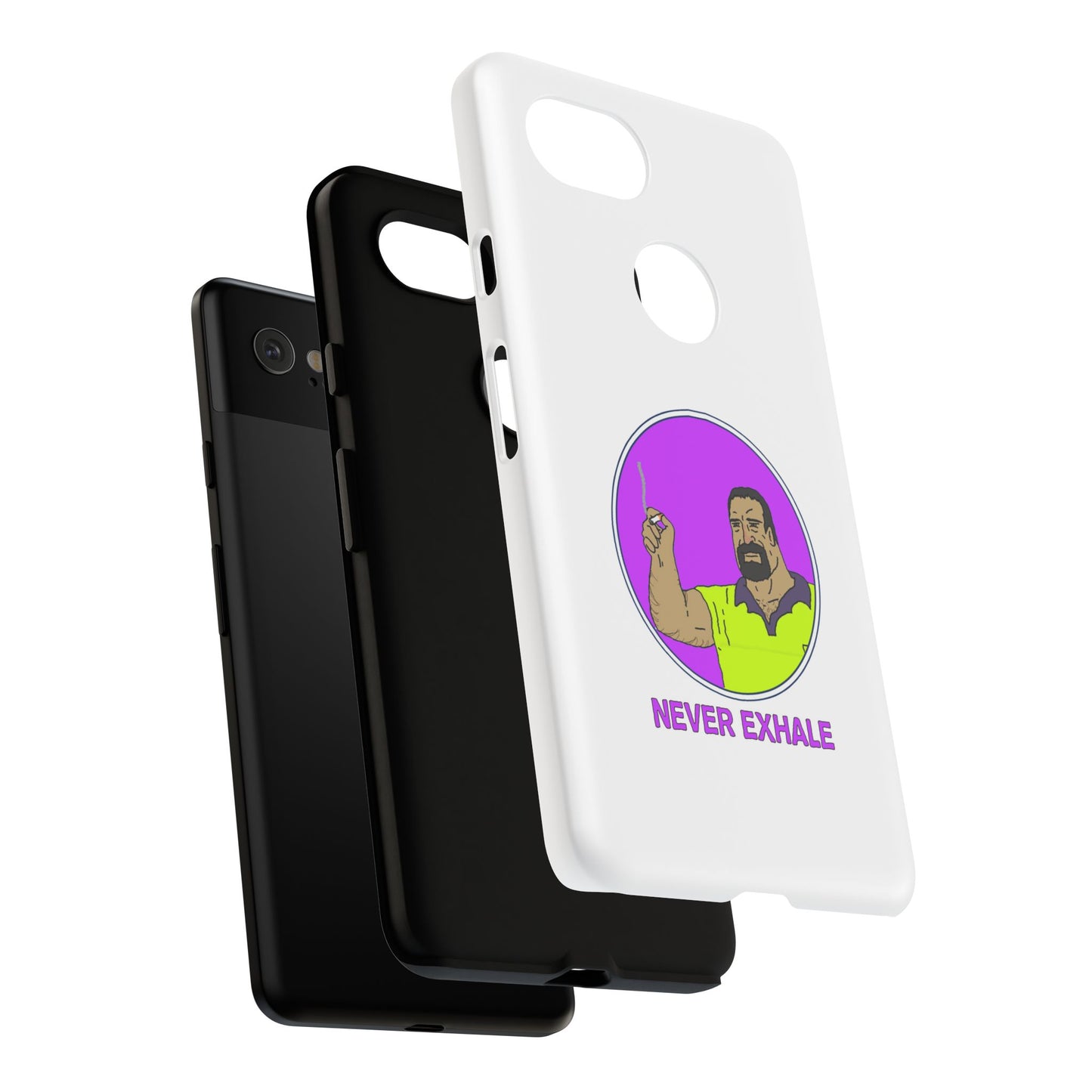 Never Exhale Phone Case (White)