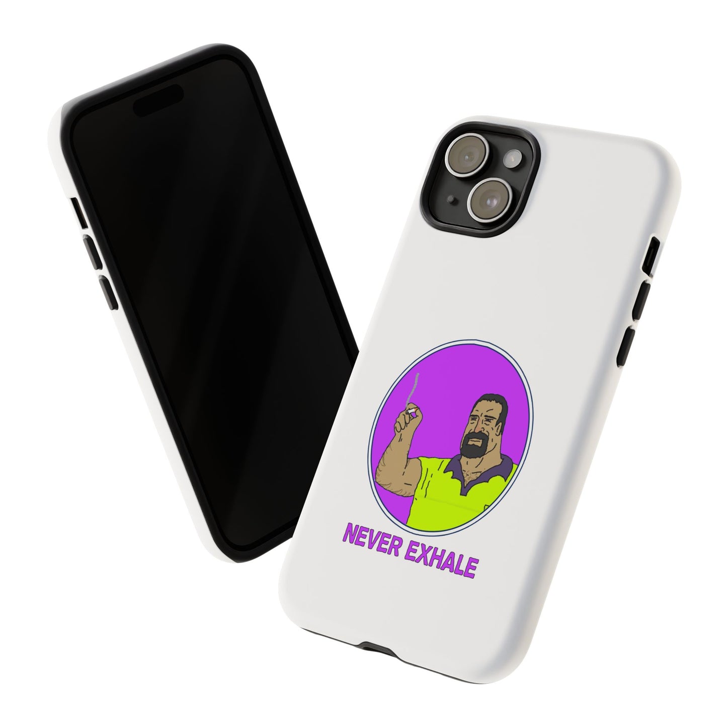 Never Exhale Phone Case (White)