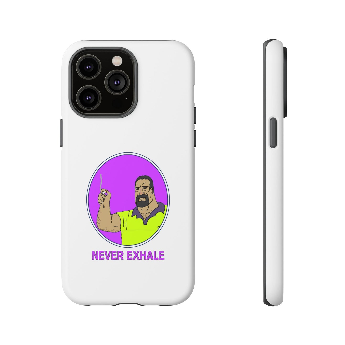 Never Exhale Phone Case (White)