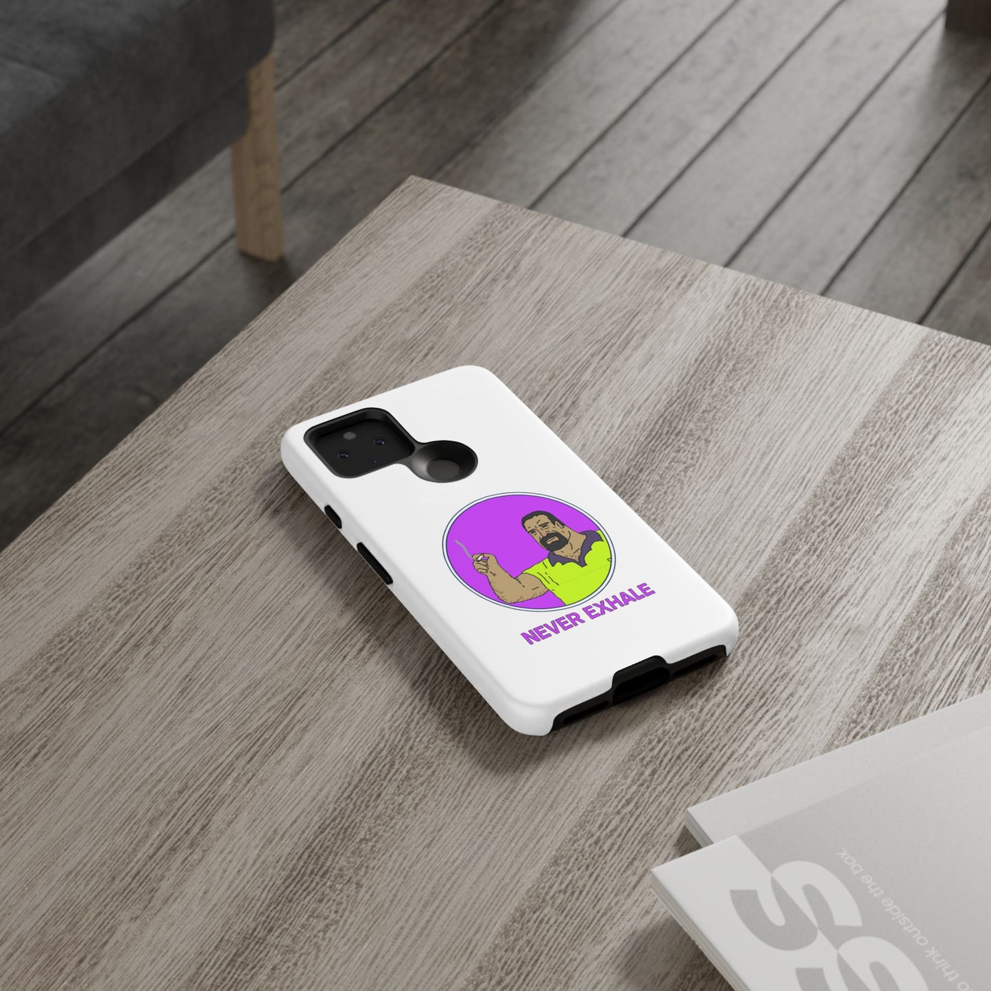 Never Exhale Phone Case (White)