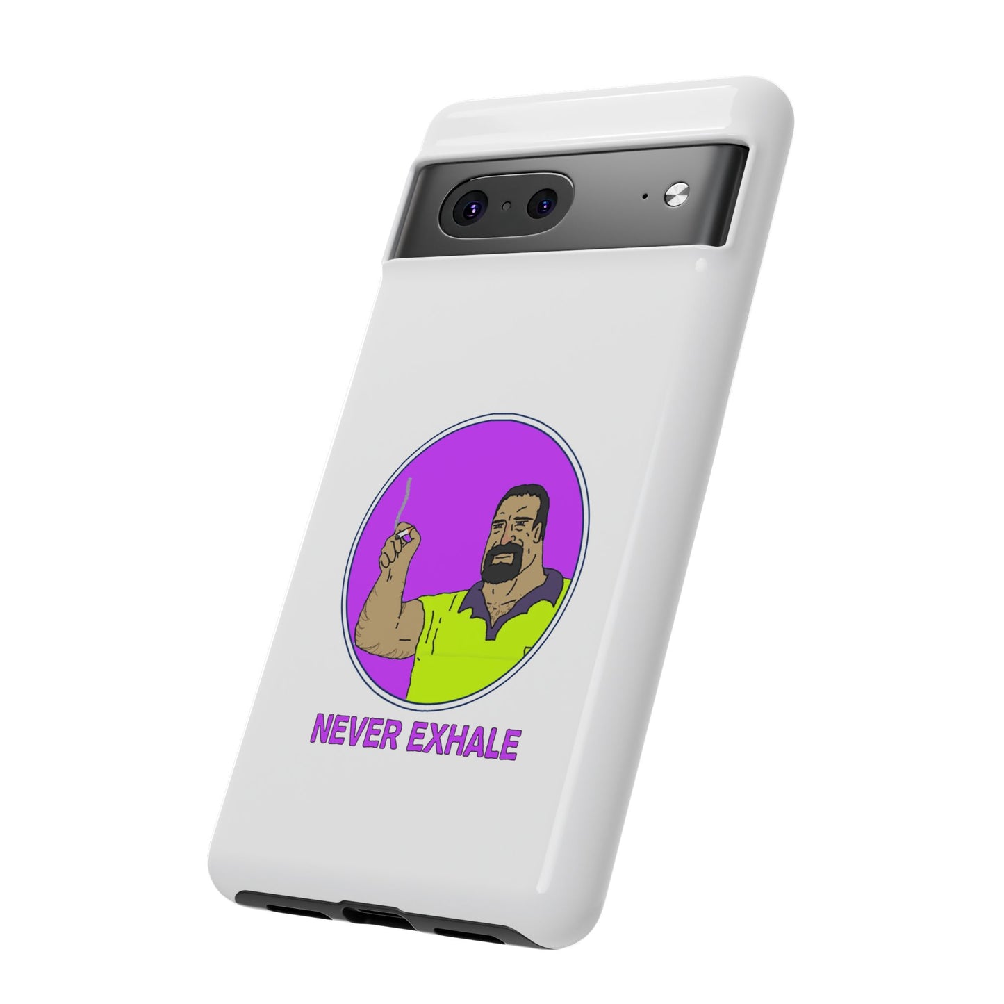 Never Exhale Phone Case (White)