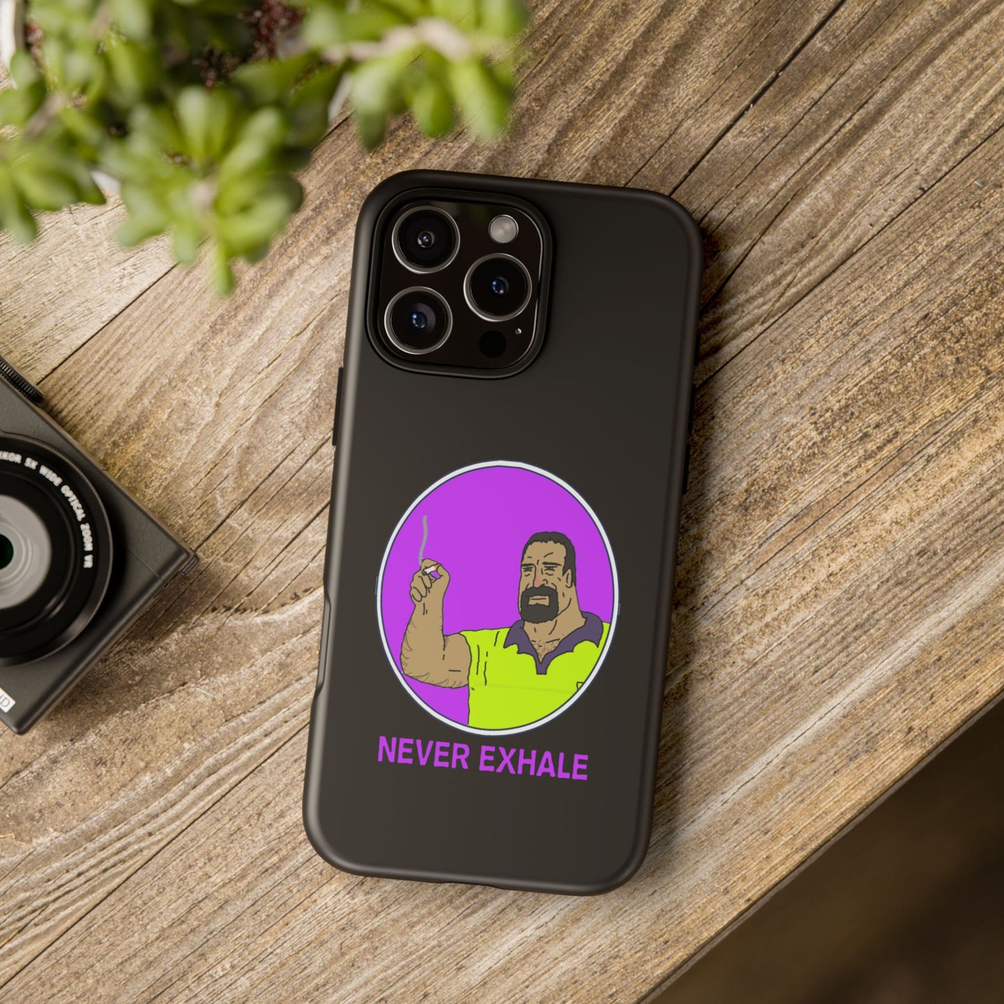 Never Exhale Phone Case (Black)