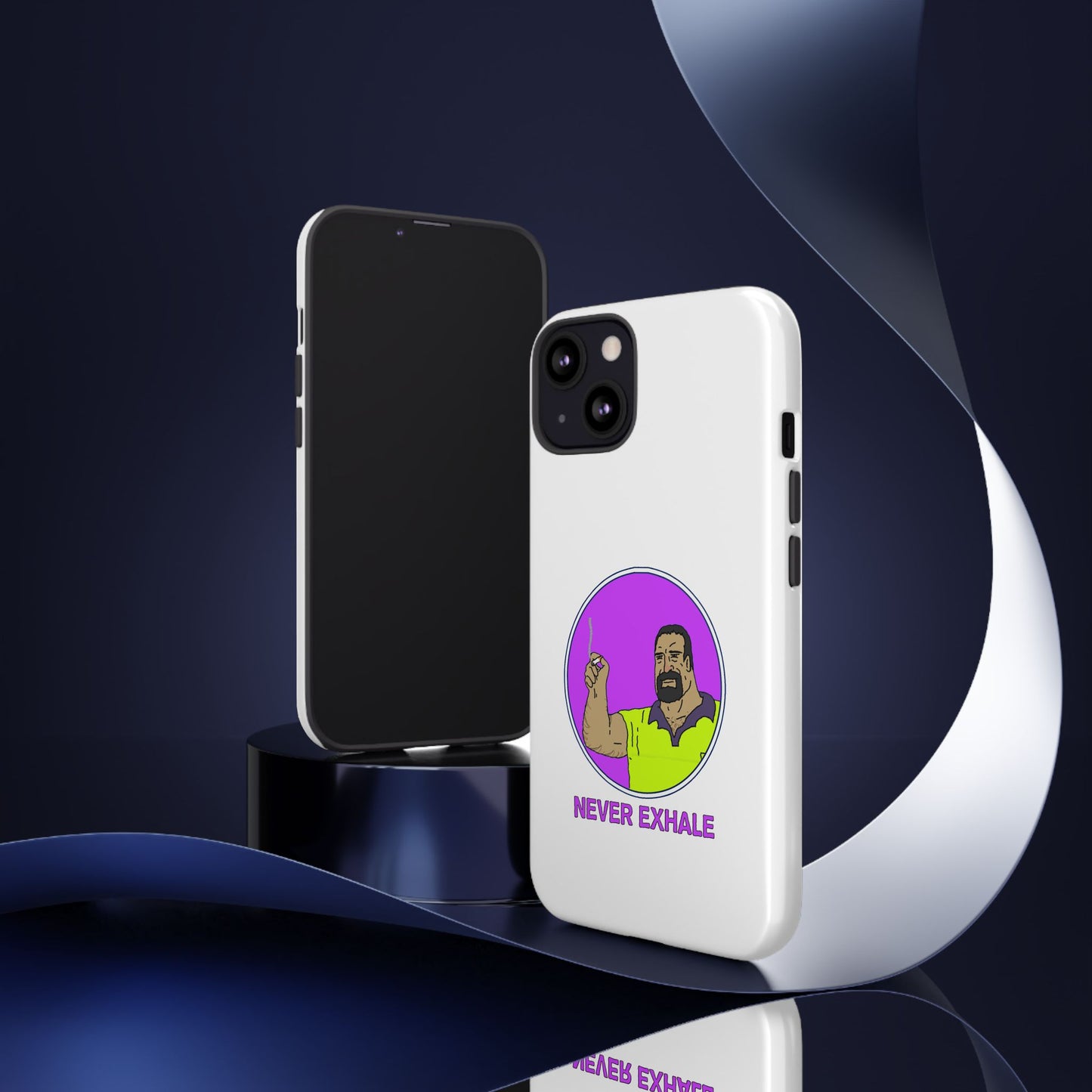 Never Exhale Phone Case (White)