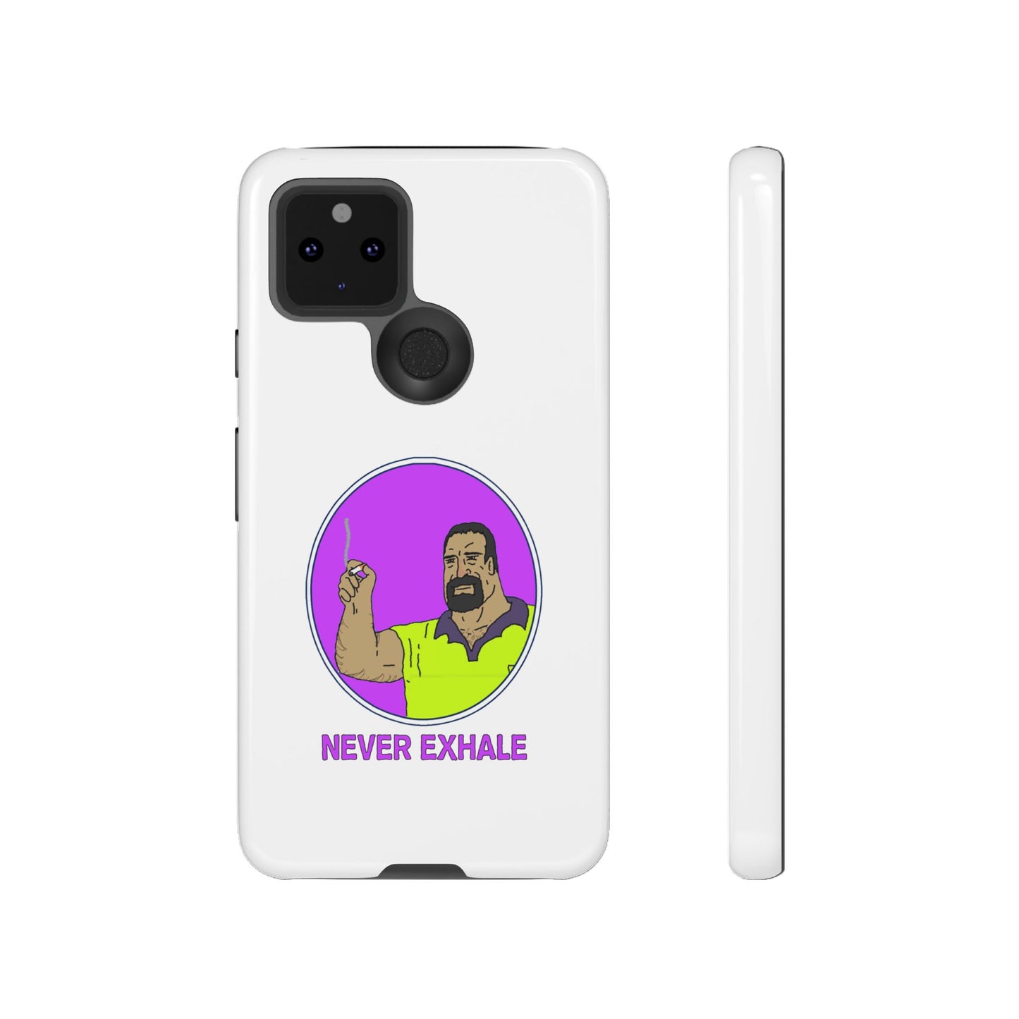 Never Exhale Phone Case (White)