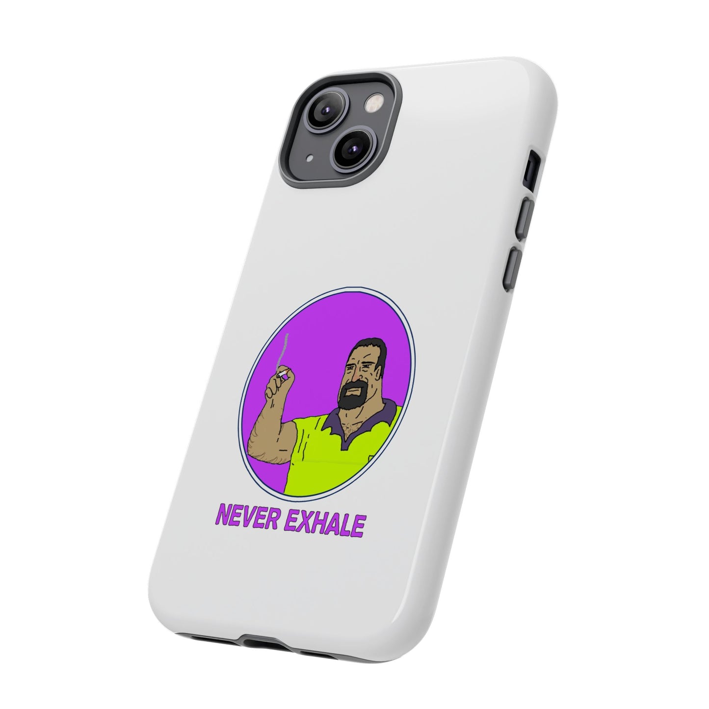 Never Exhale Phone Case (White)