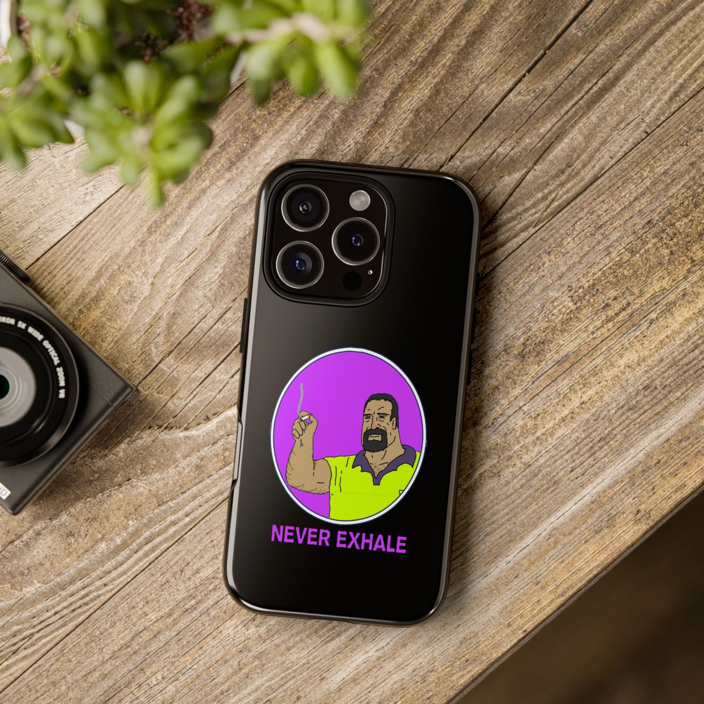 Never Exhale Phone Case (Black)