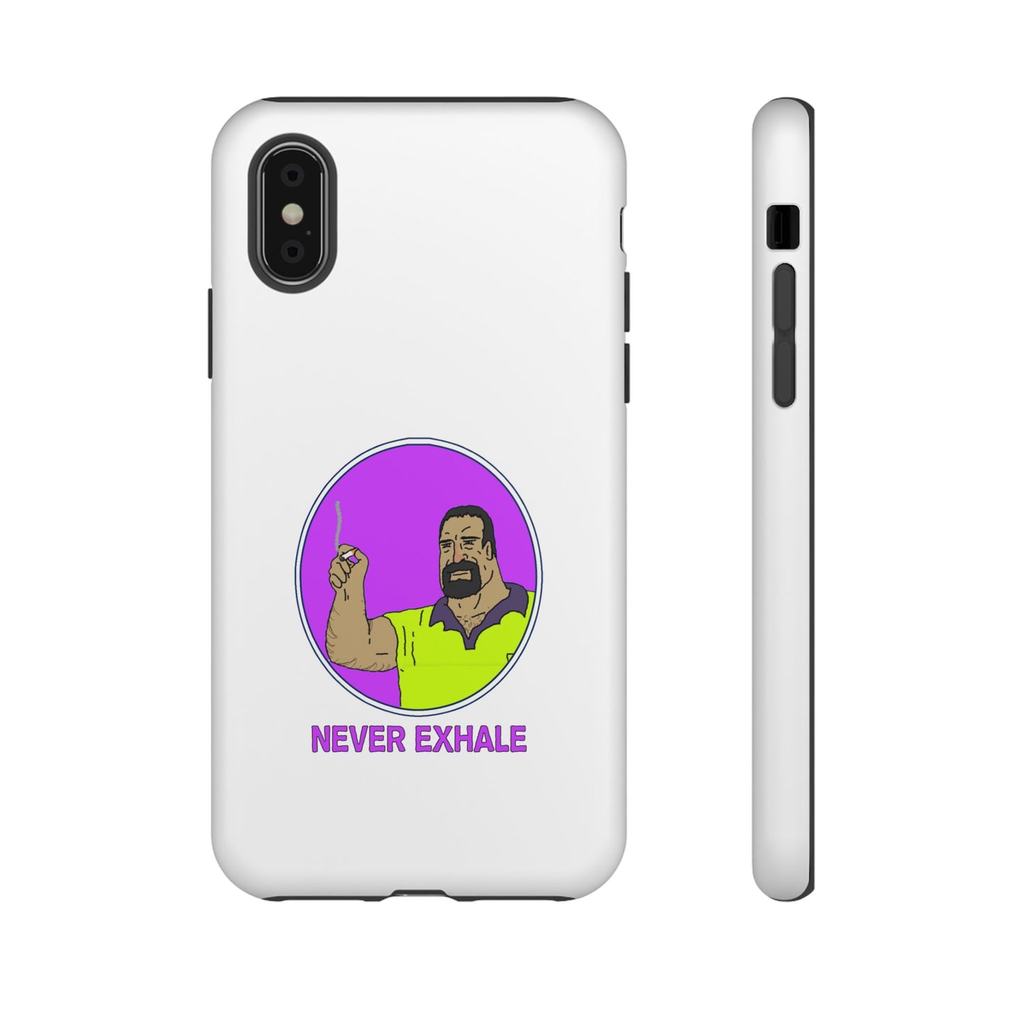Never Exhale Phone Case (White)