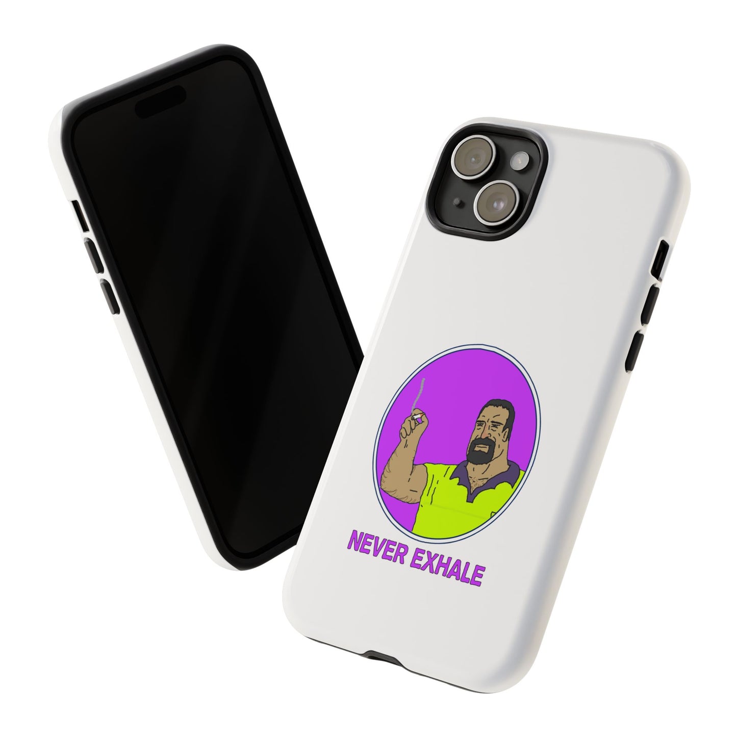 Never Exhale Phone Case (White)